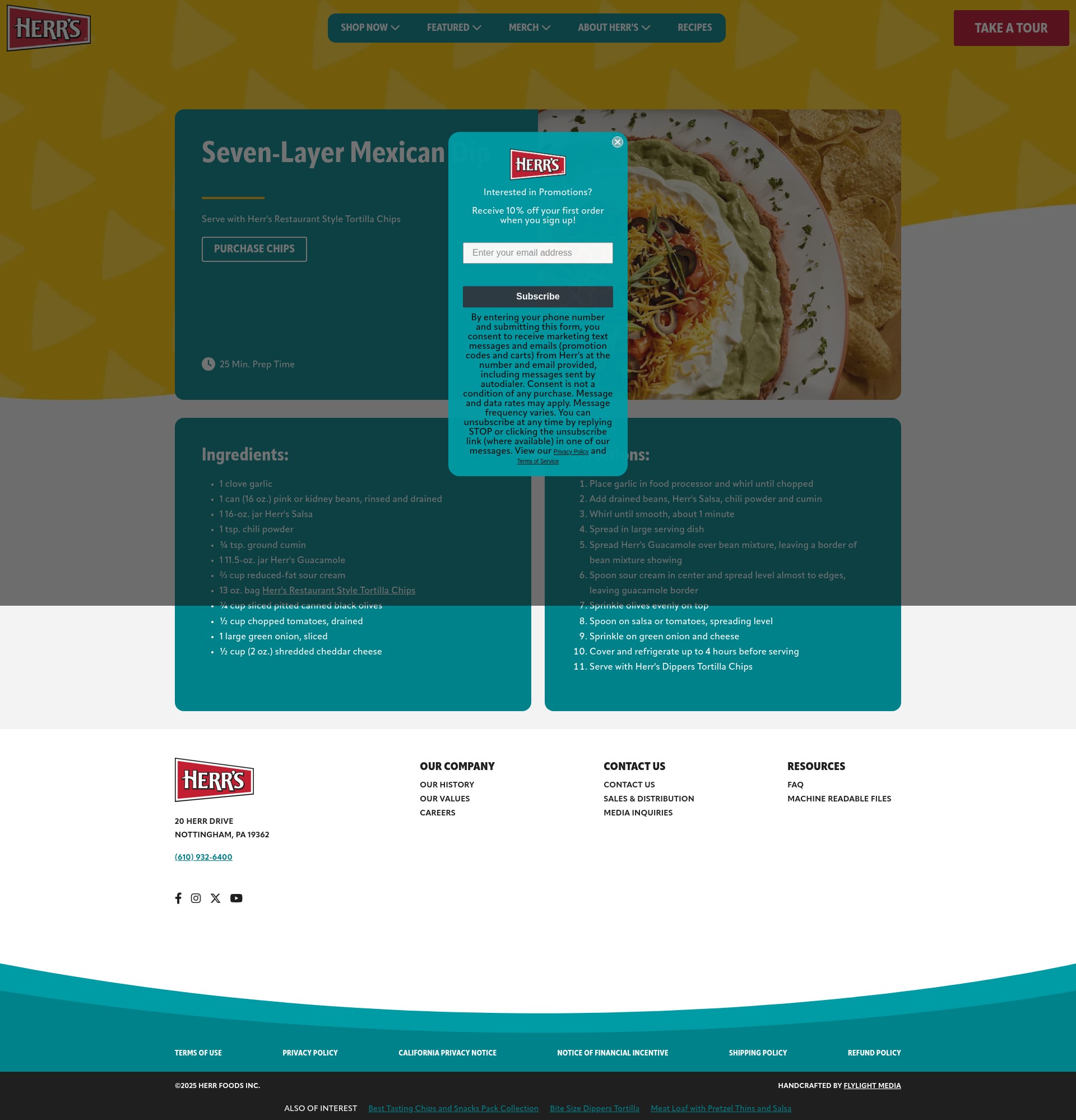Screenshot of herrs.com