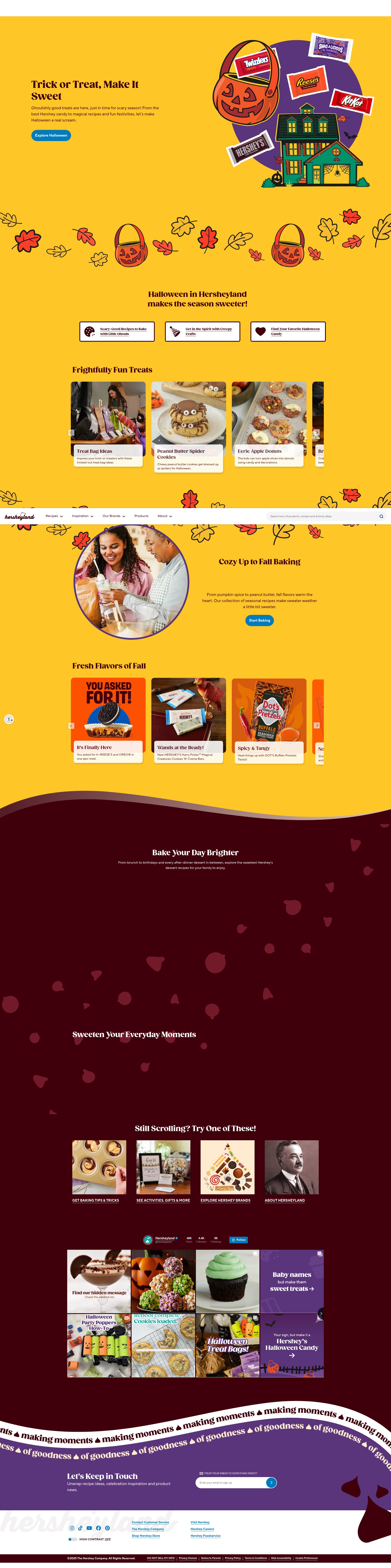 Screenshot of hersheys.com