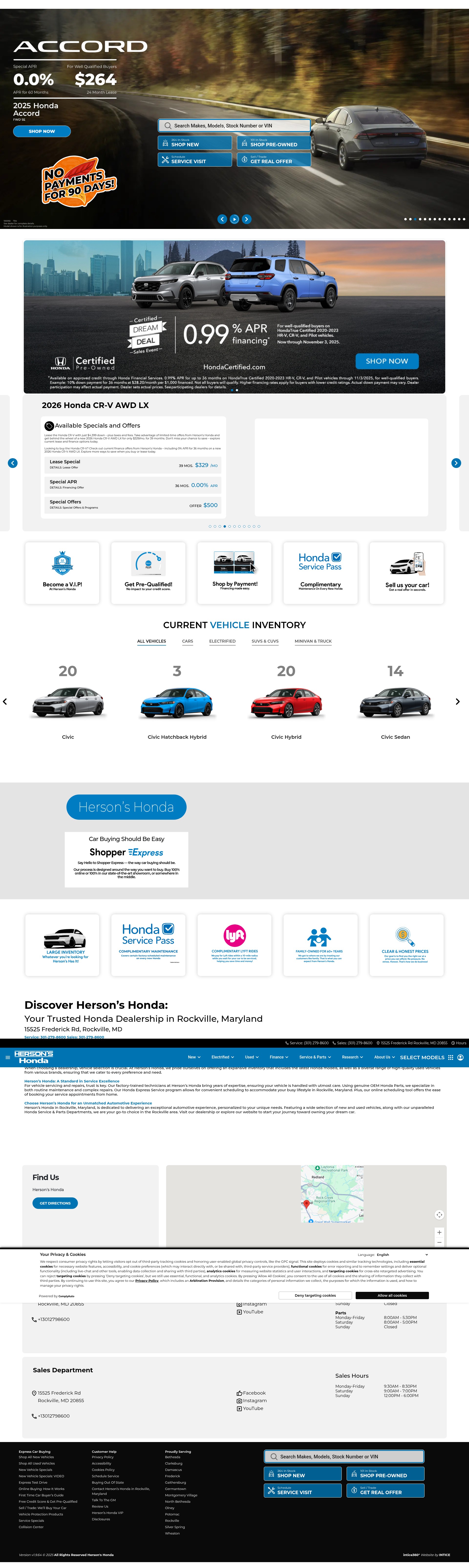 Screenshot of hersonshonda.com