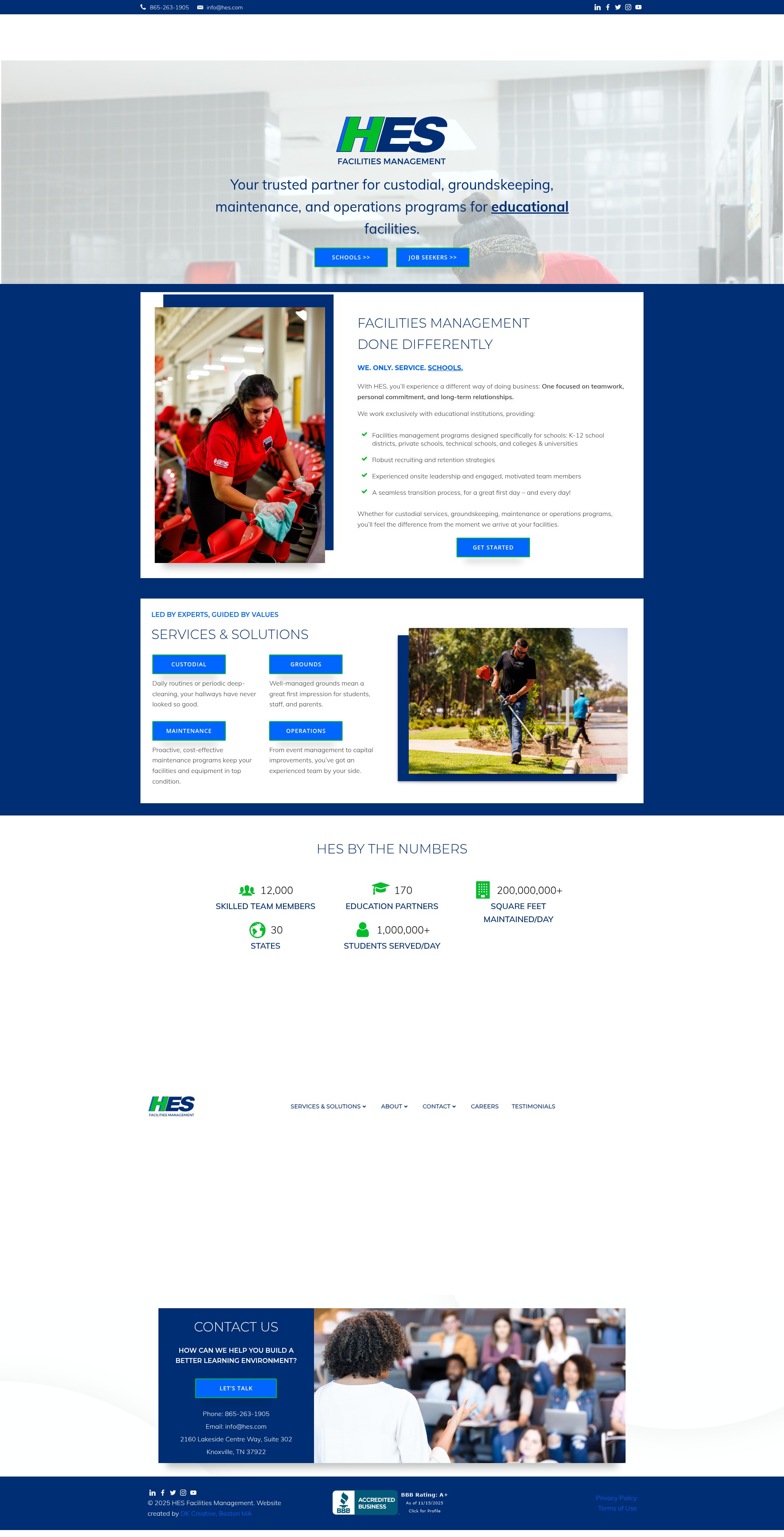 Screenshot of hes.com