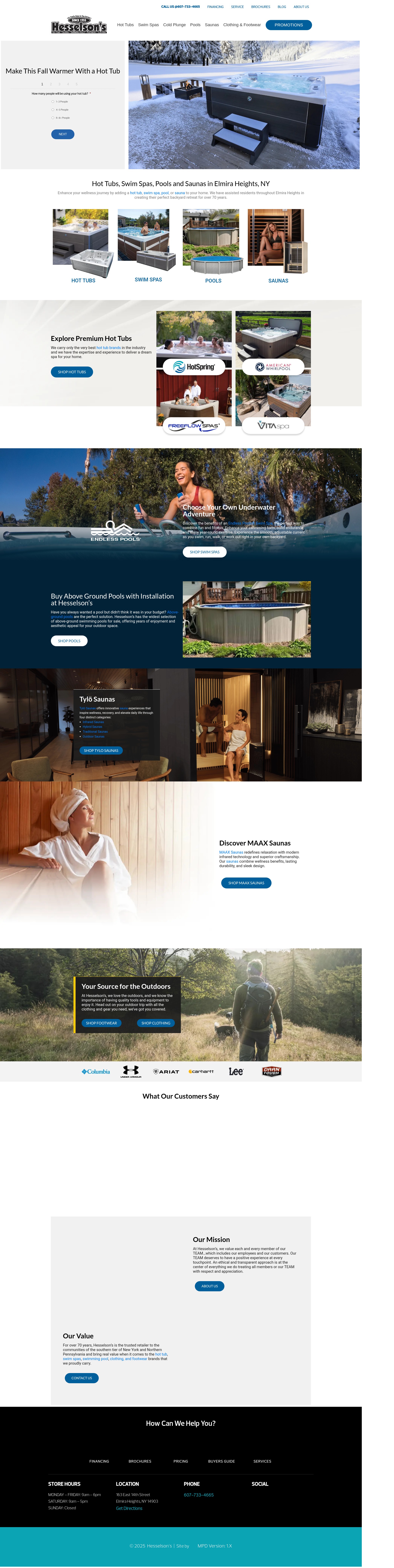 Screenshot of hesselsons.com