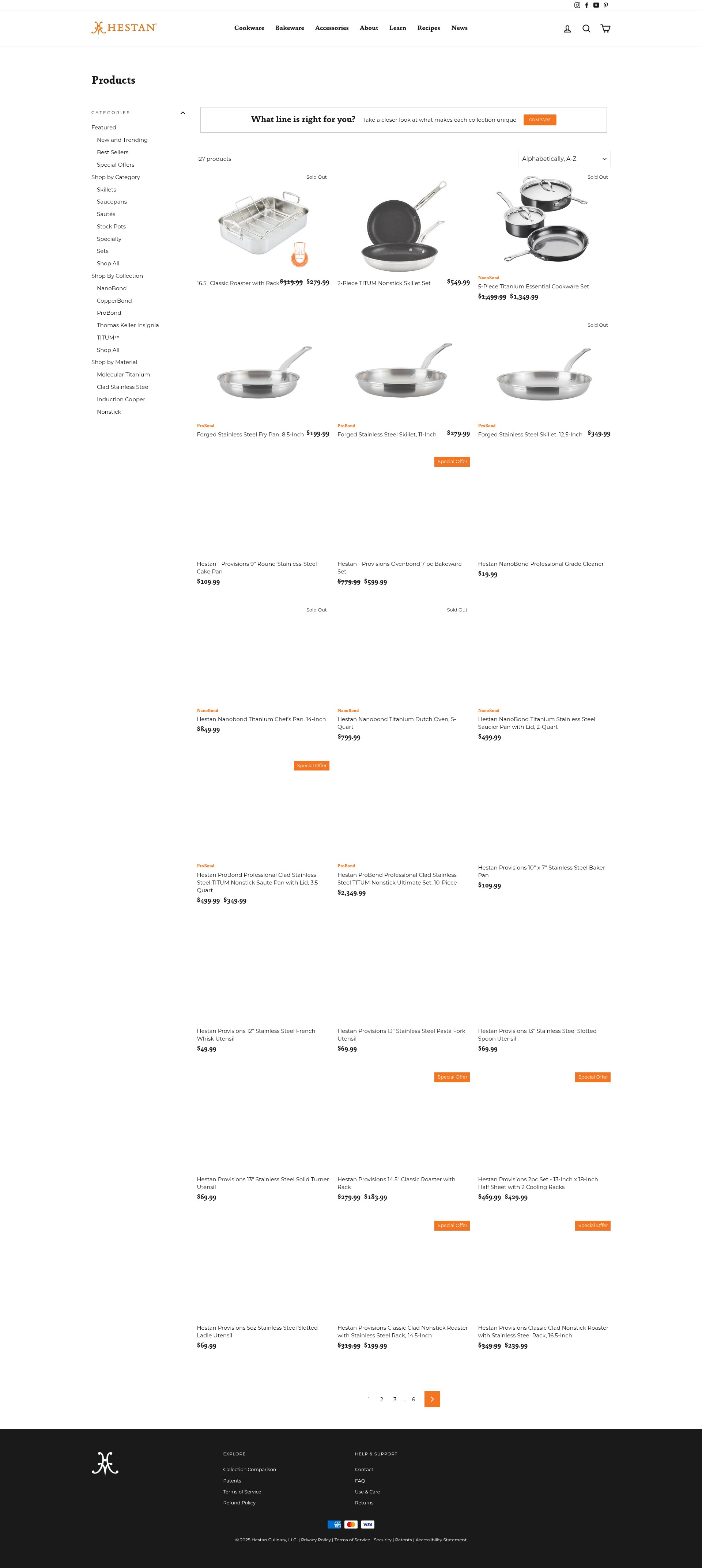 Screenshot of hestanculinary.ca
