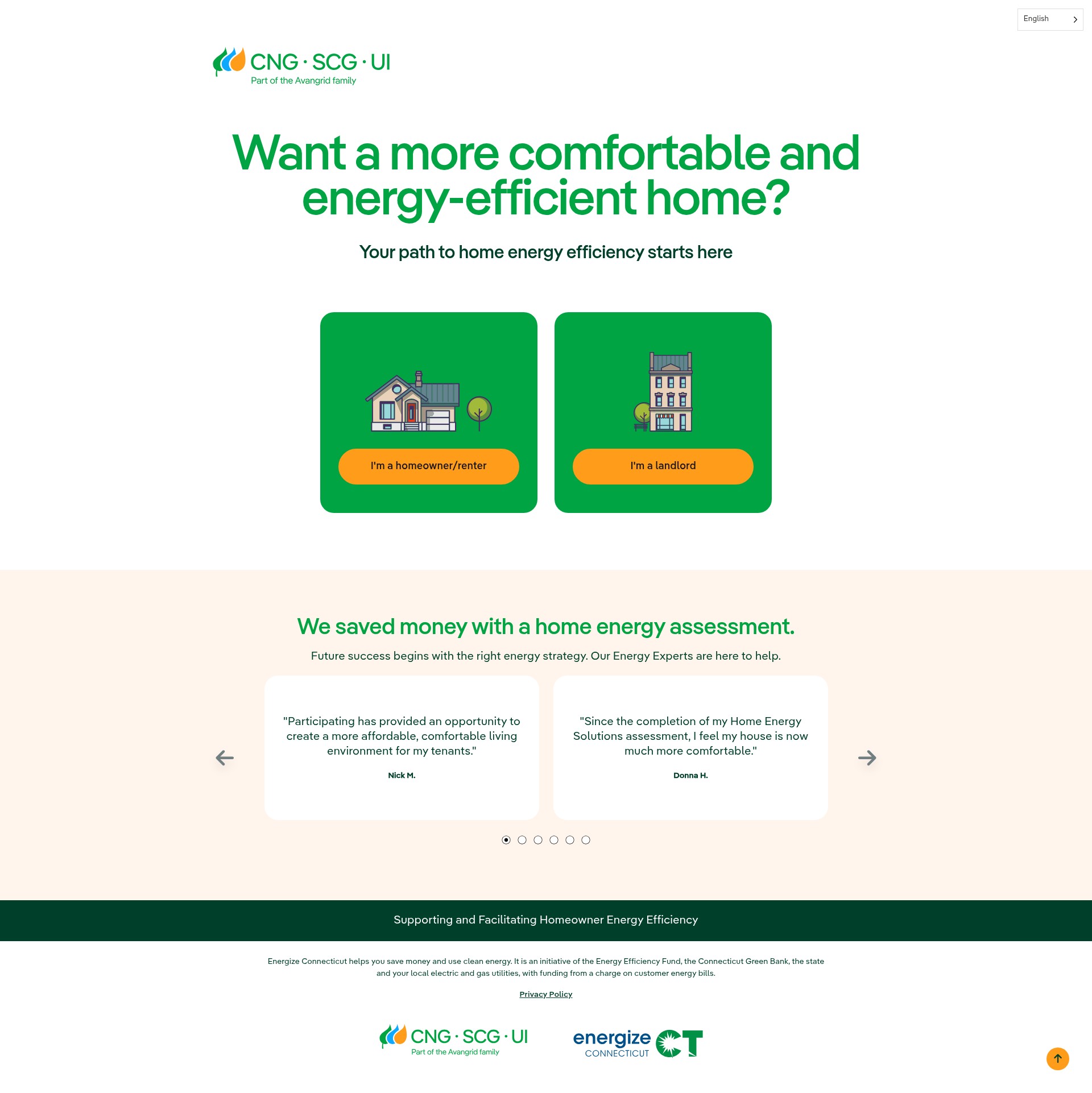 Screenshot of hesui.energizect.com