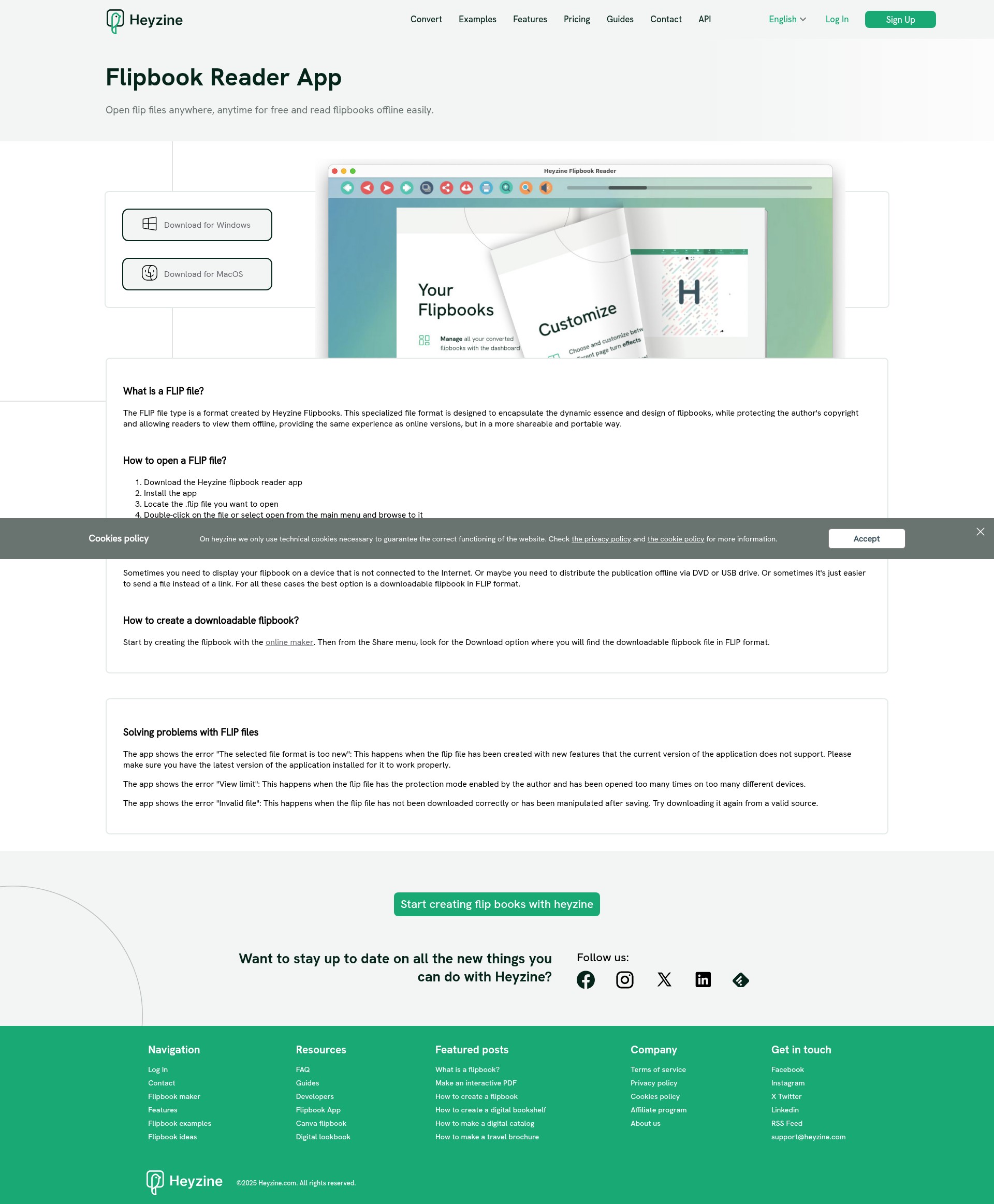 Screenshot of heyzine.com