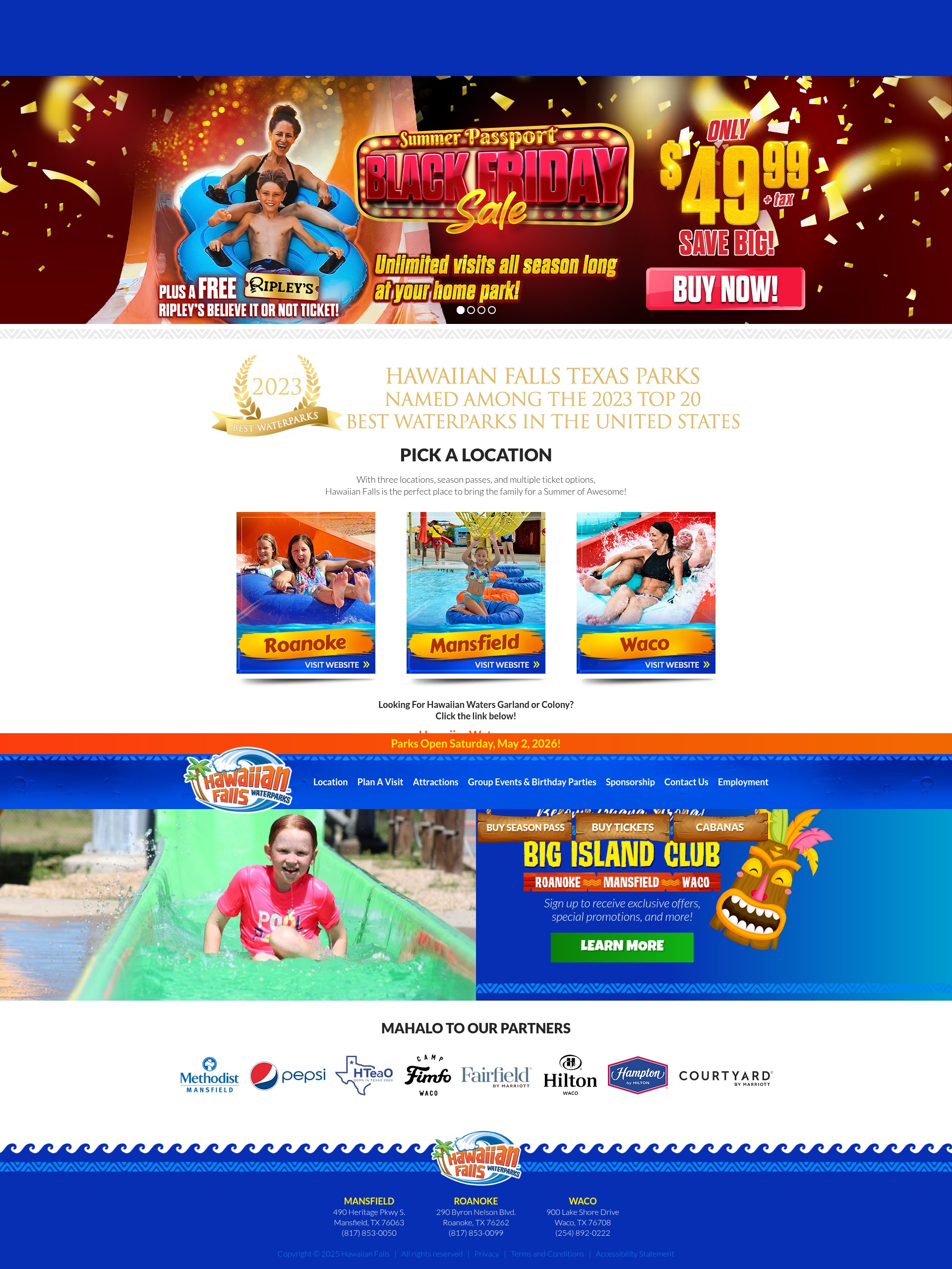 Screenshot of hfalls.com