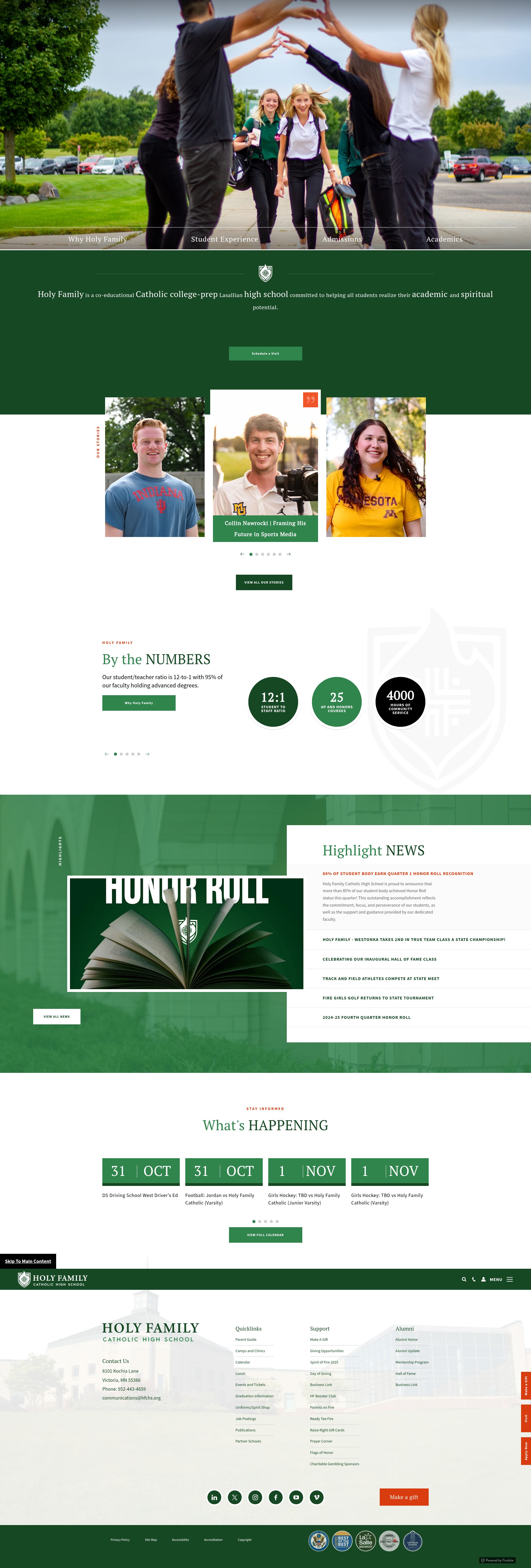 Screenshot of hfchs.org