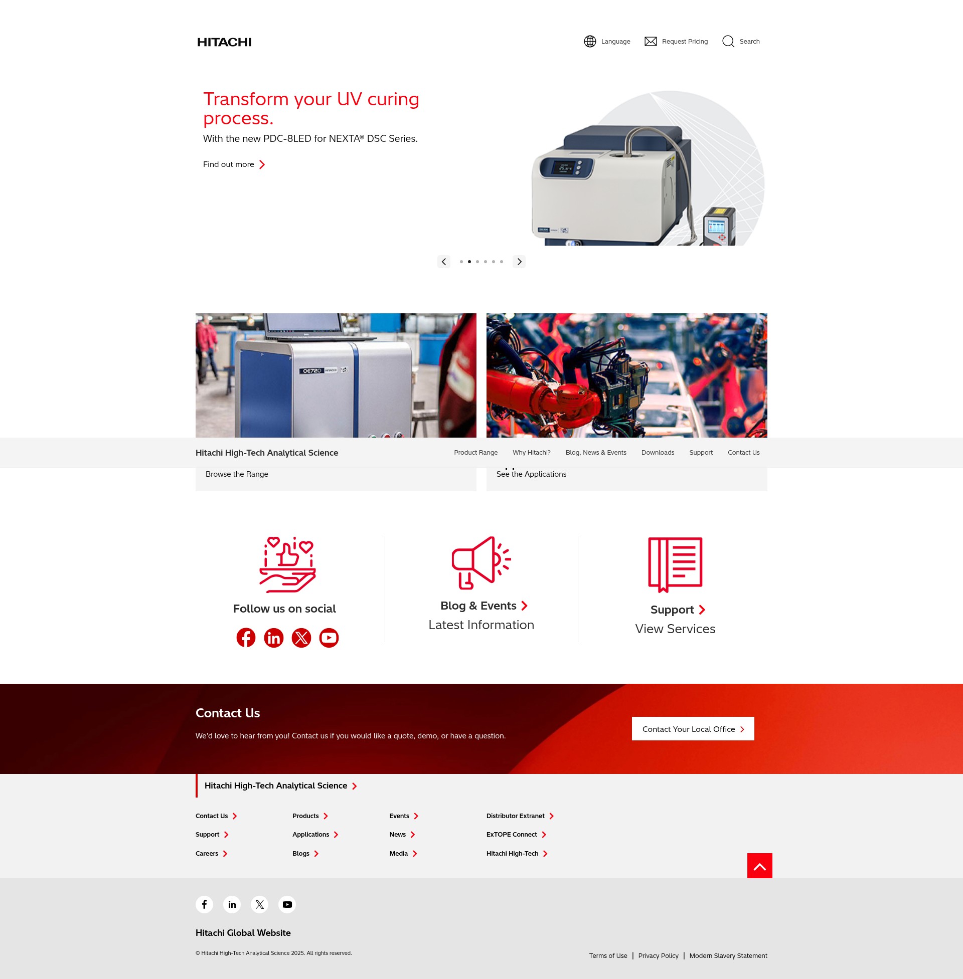 Screenshot of hha.hitachi-hightech.com