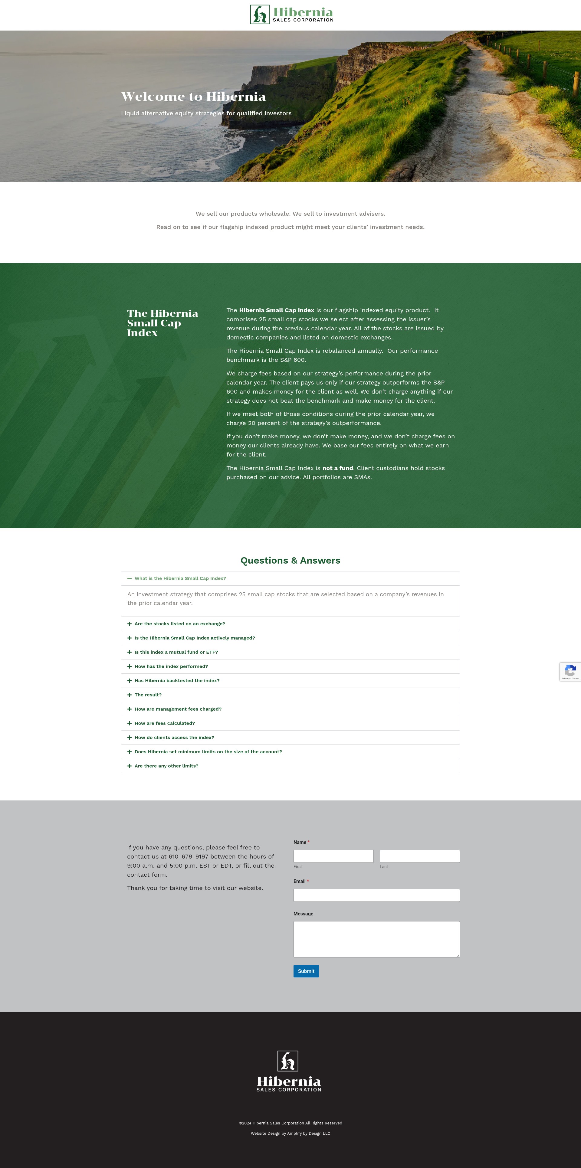 Screenshot of hiberniasales.com