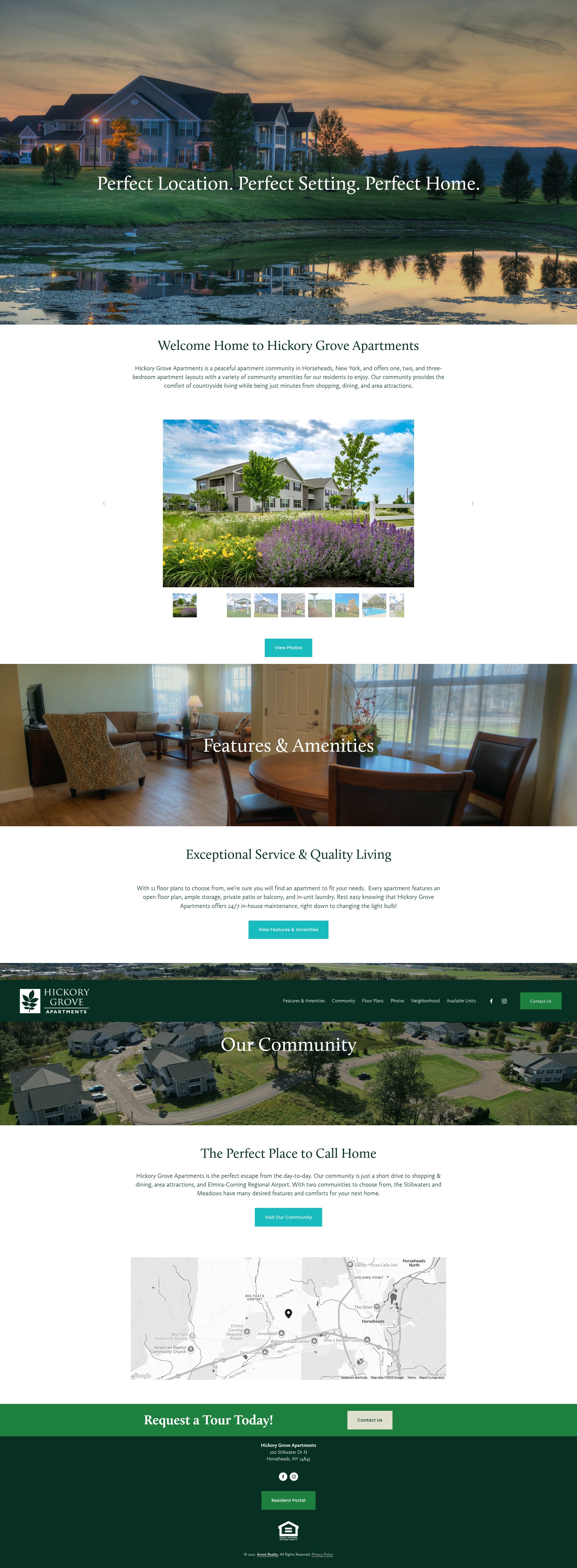 Screenshot of hickorygroveapartments.com