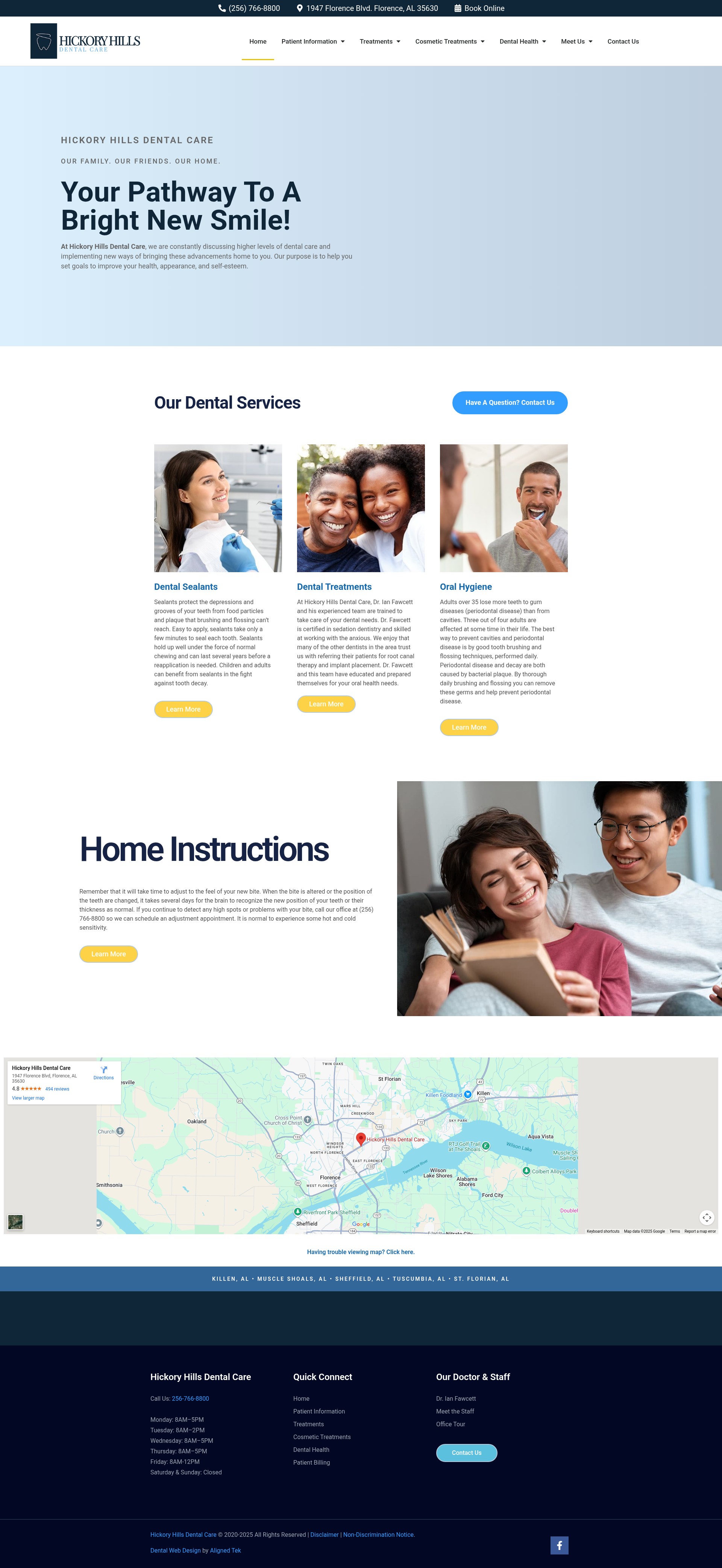 Screenshot of hickoryhillsdentalcare.com