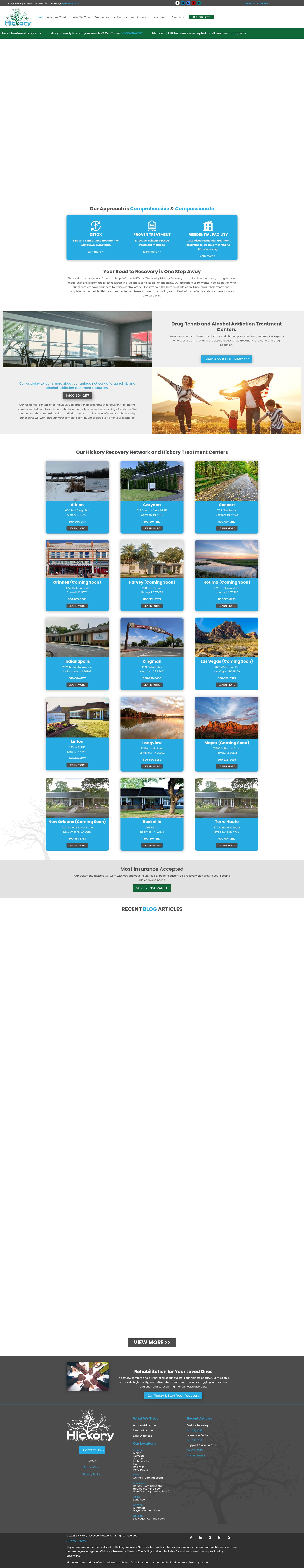 Screenshot of hickorytreatmentcenters.com