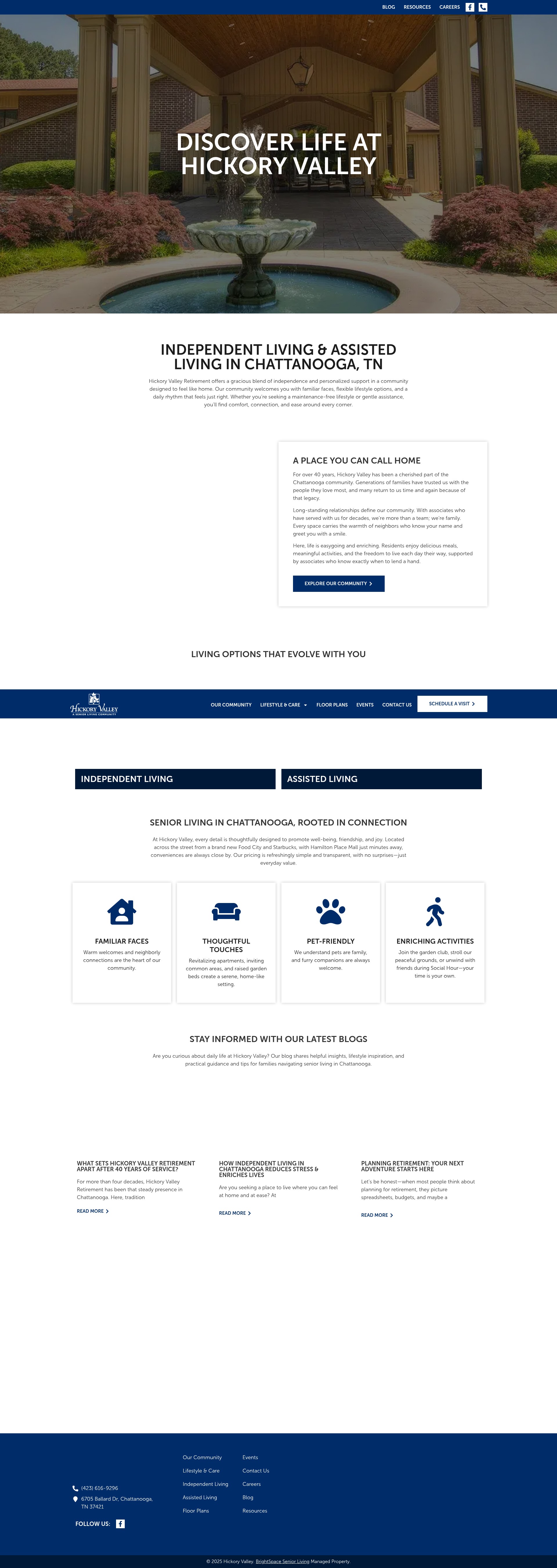 Screenshot of hickoryvalleyretirement.com