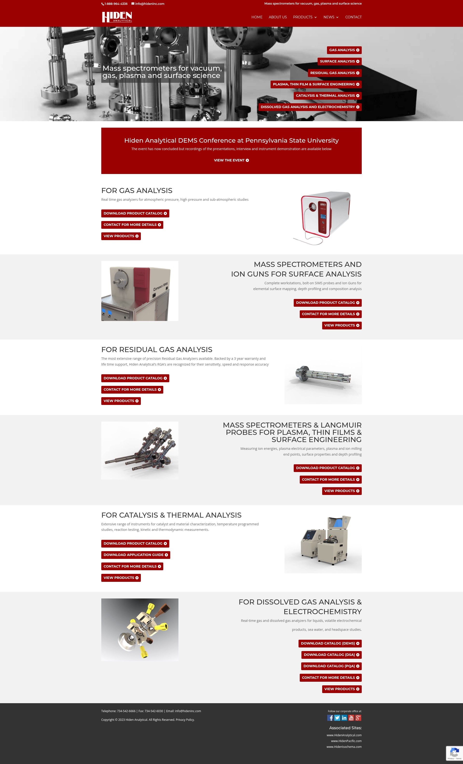 Screenshot of hideninc.com