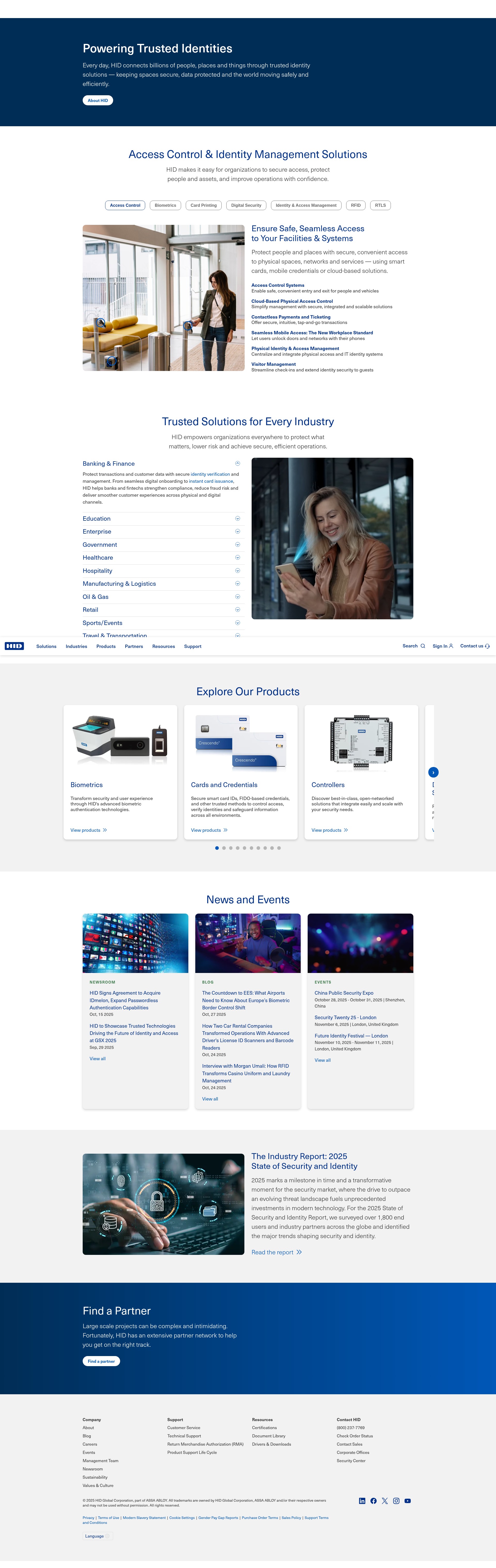Screenshot of hidglobal.com