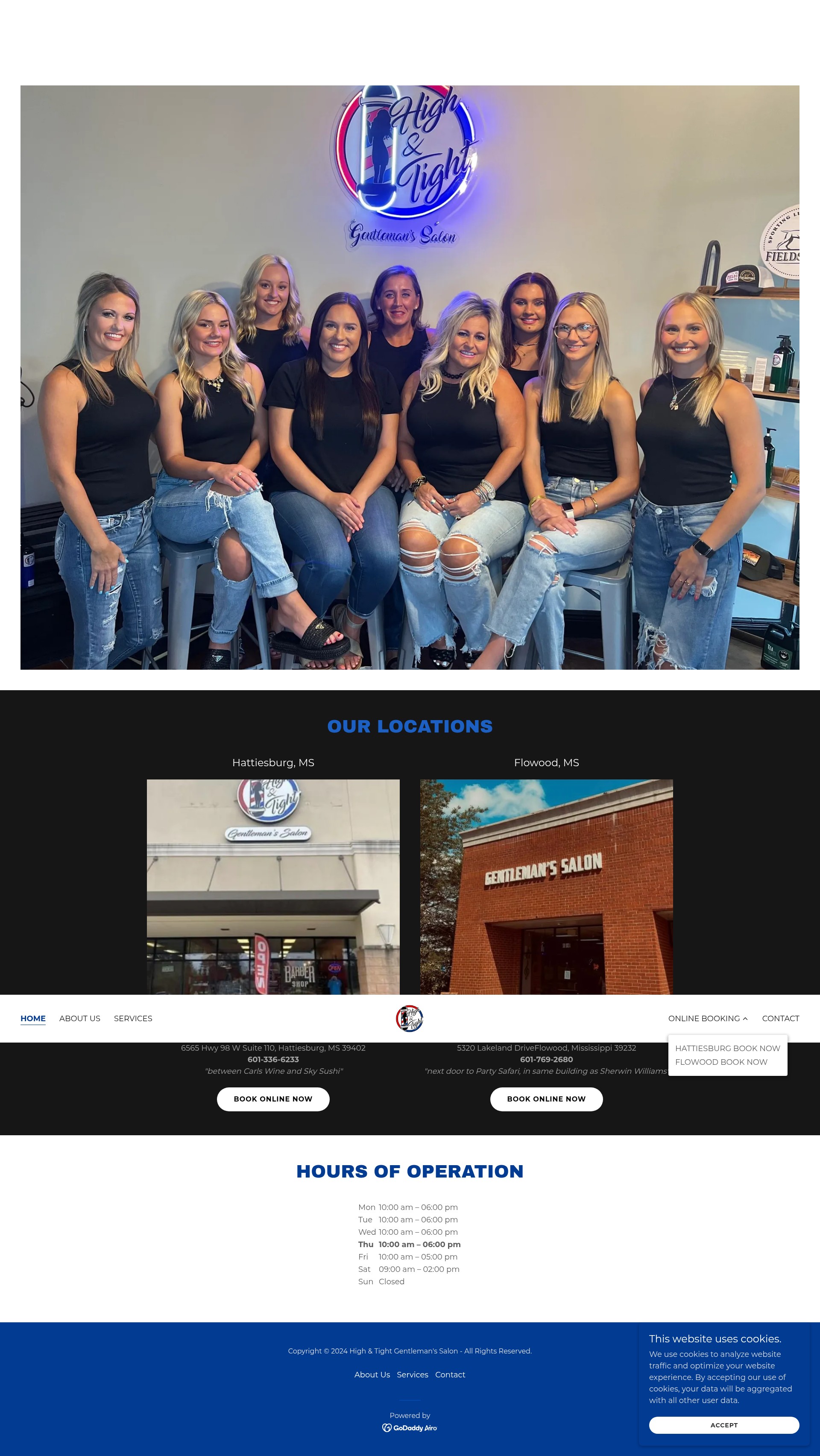 Screenshot of highandtightsalon.com