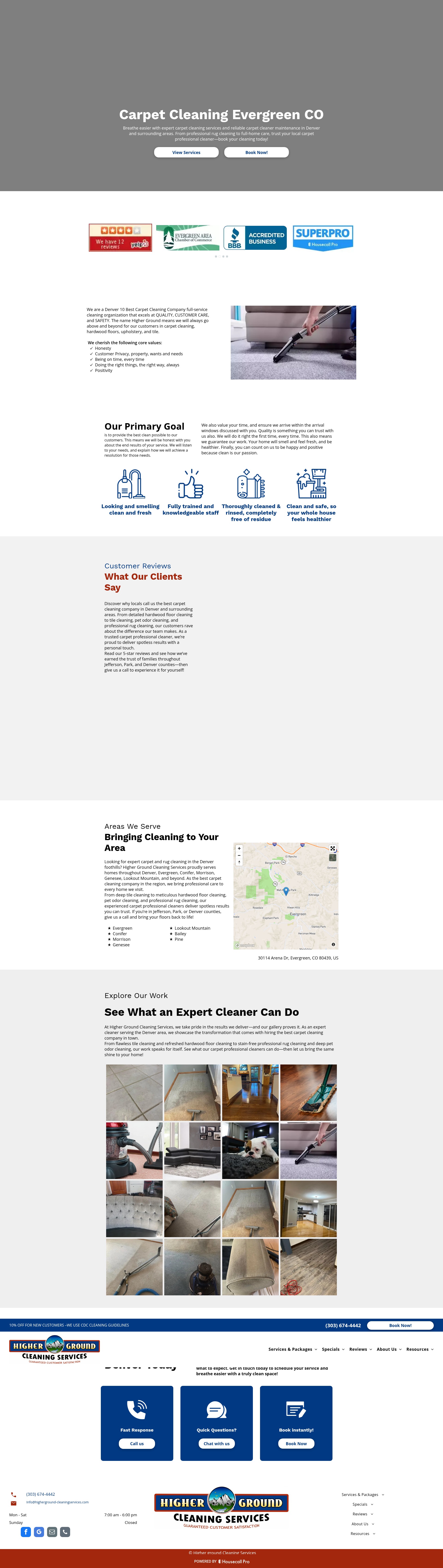 Screenshot of higherground-cleaningservices.com
