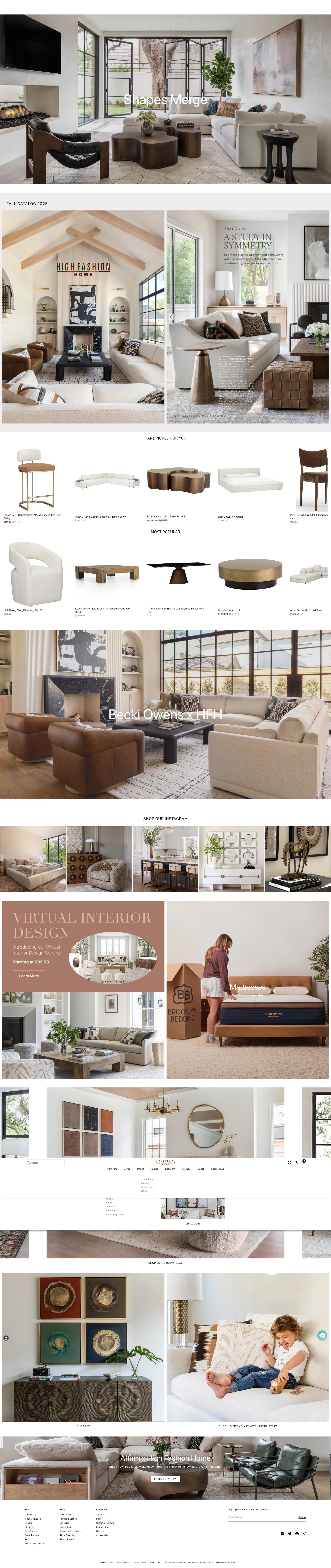 Screenshot of highfashionhome.com