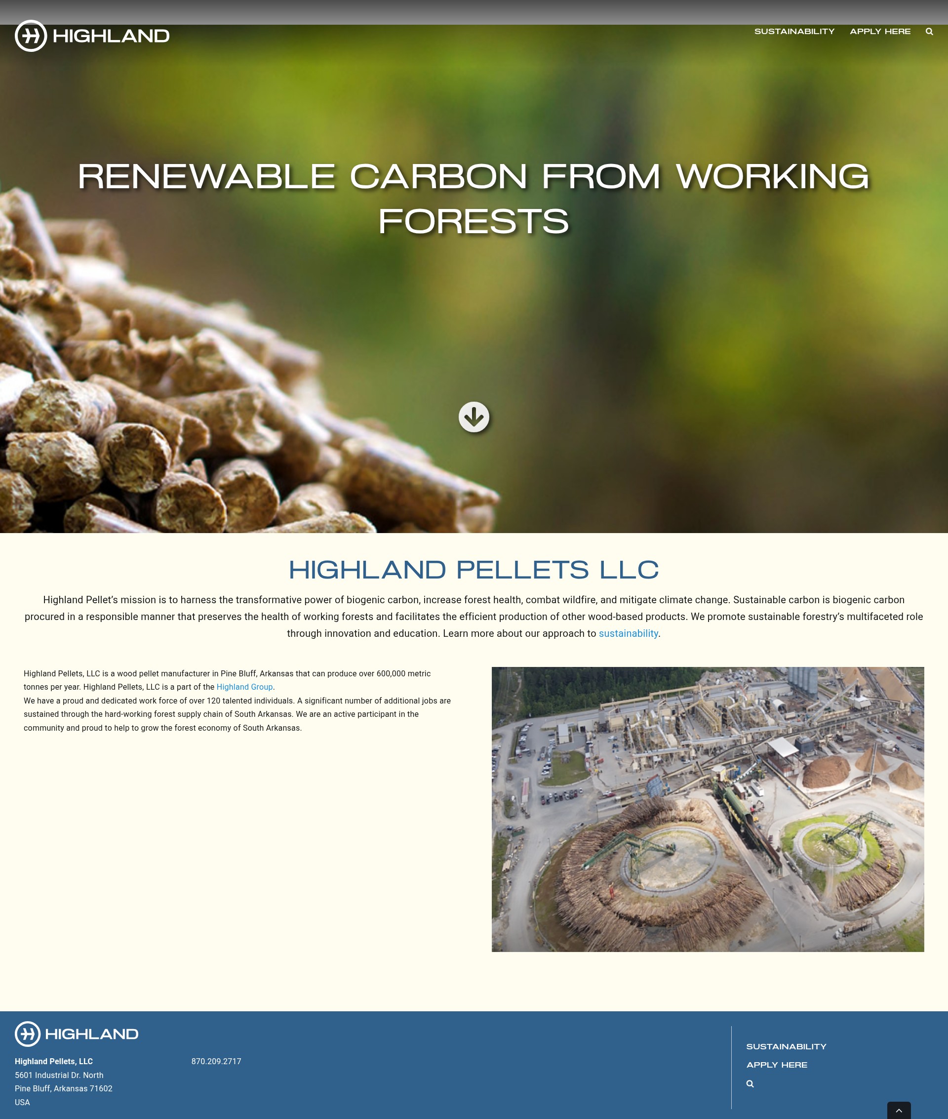 Screenshot of highland-pellets.com