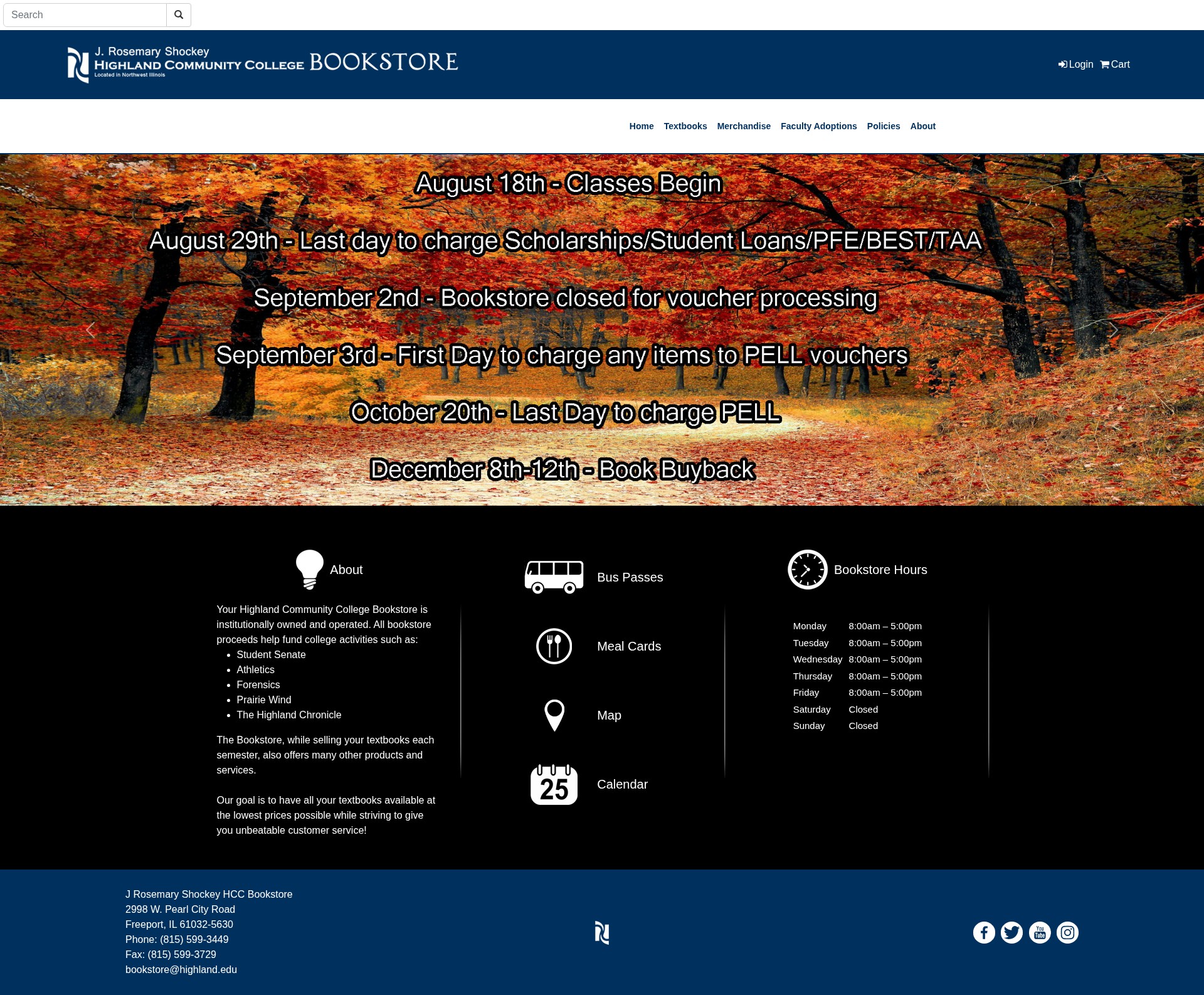 Screenshot of highland.edu