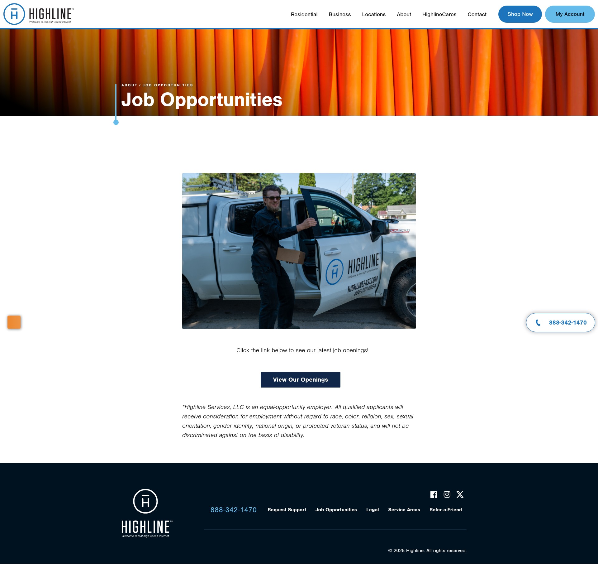 Screenshot of highlinefast.com