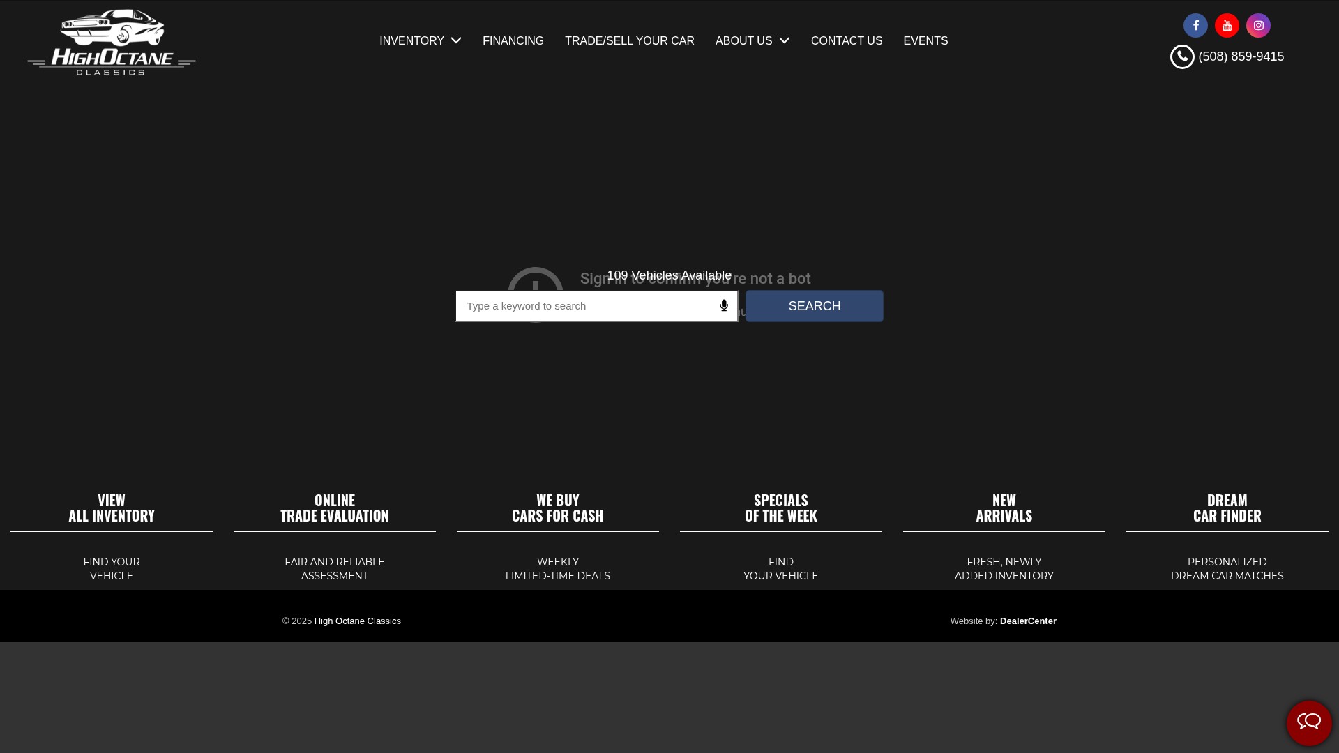Screenshot of highoctaneclassics.com