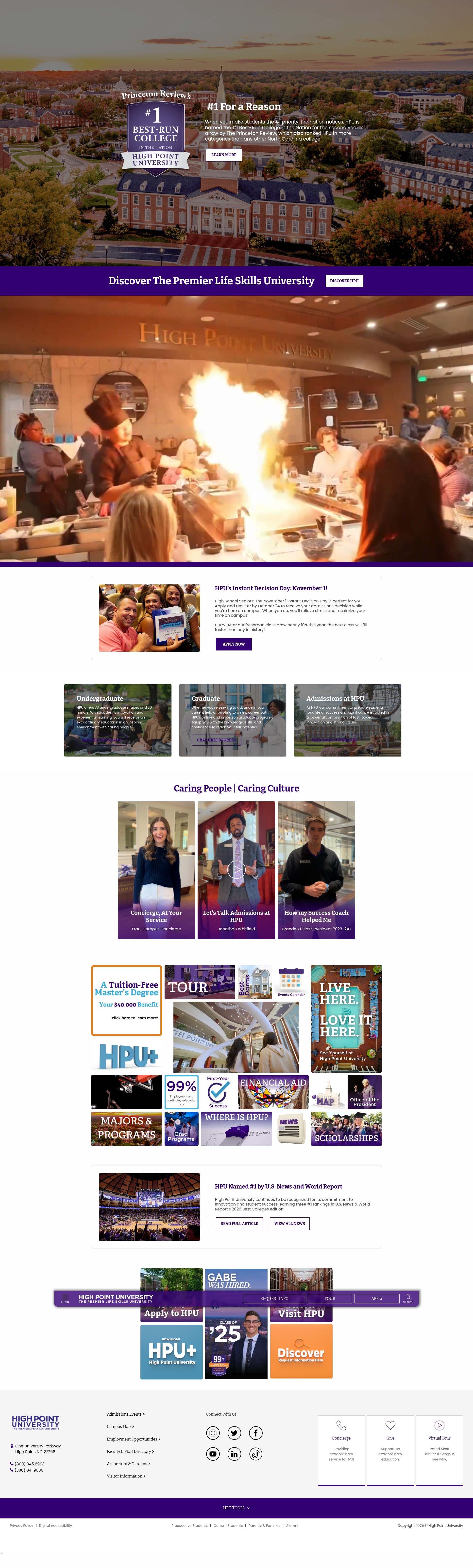 Screenshot of highpoint.edu