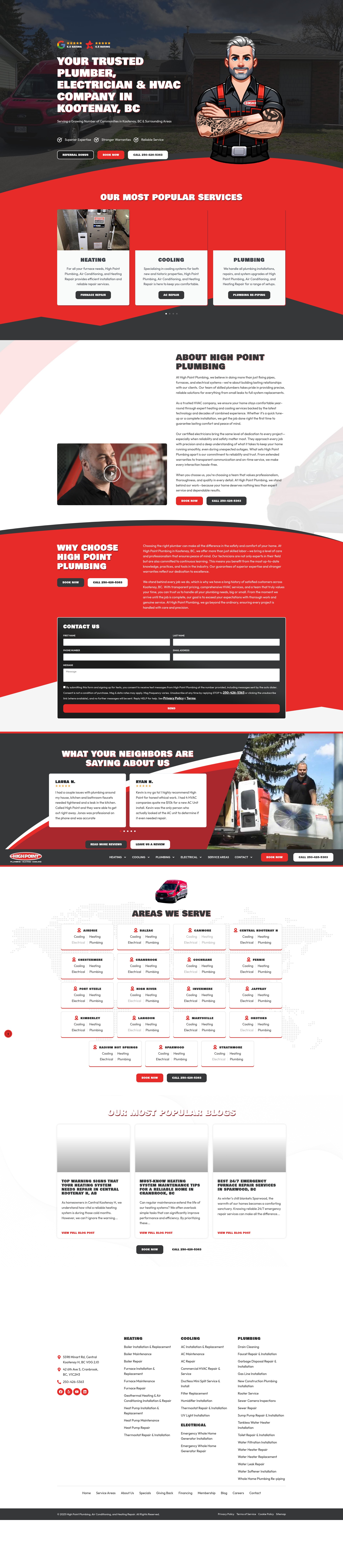 Screenshot of highpointplumbing.ca