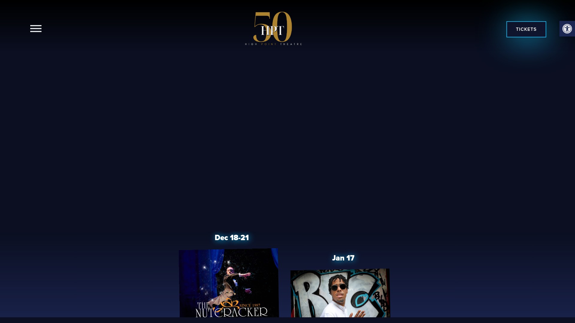 Screenshot of highpointtheatre.com