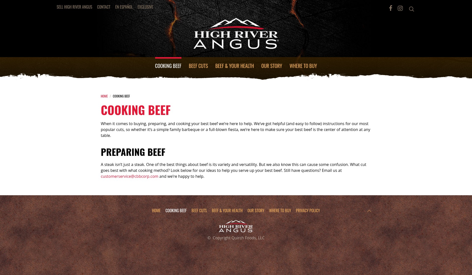 Screenshot of highriverangus.com