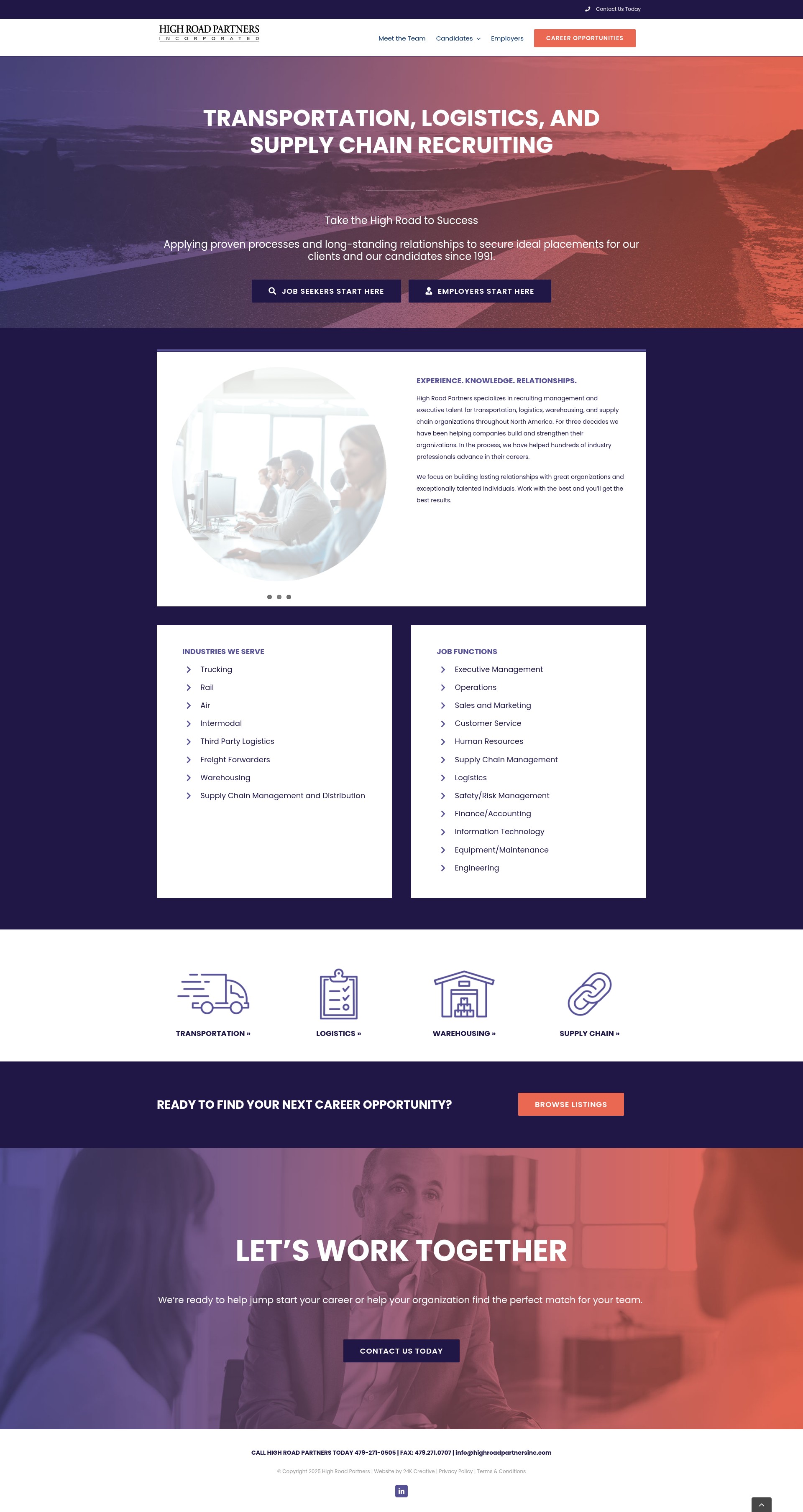 Screenshot of highroadpartnersinc.com