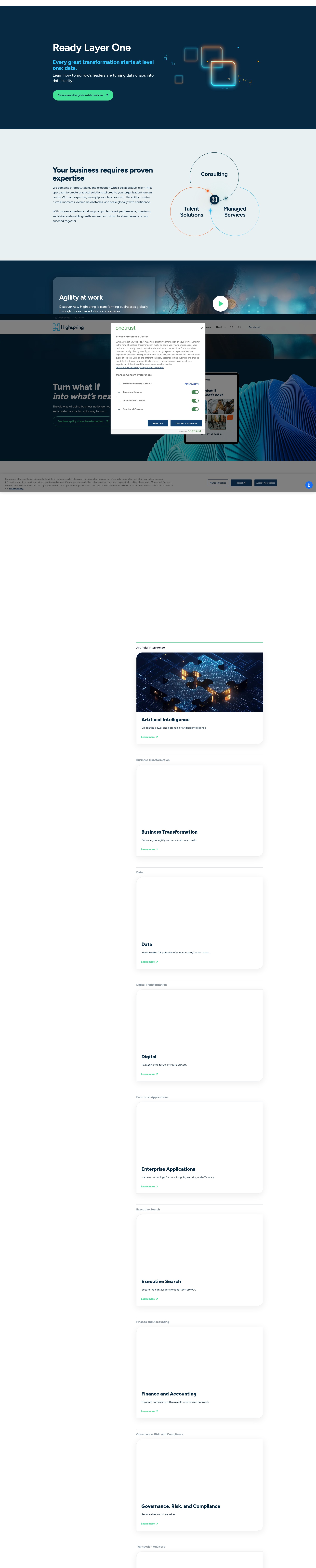 Screenshot of highspring.com