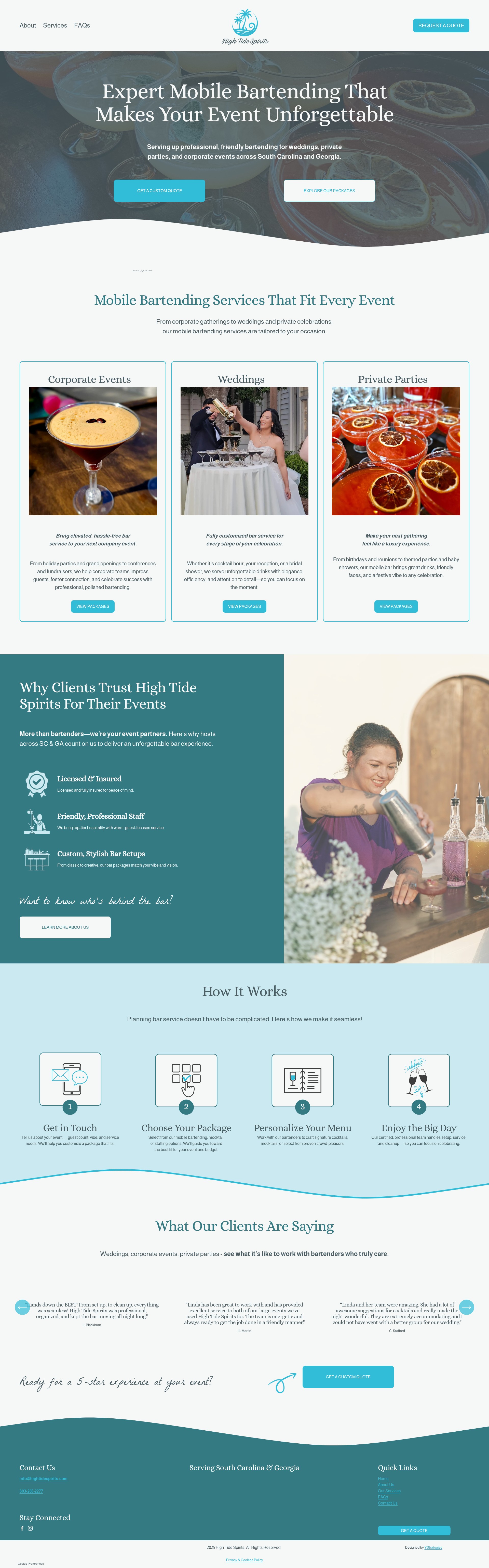 Screenshot of hightidespirits.com