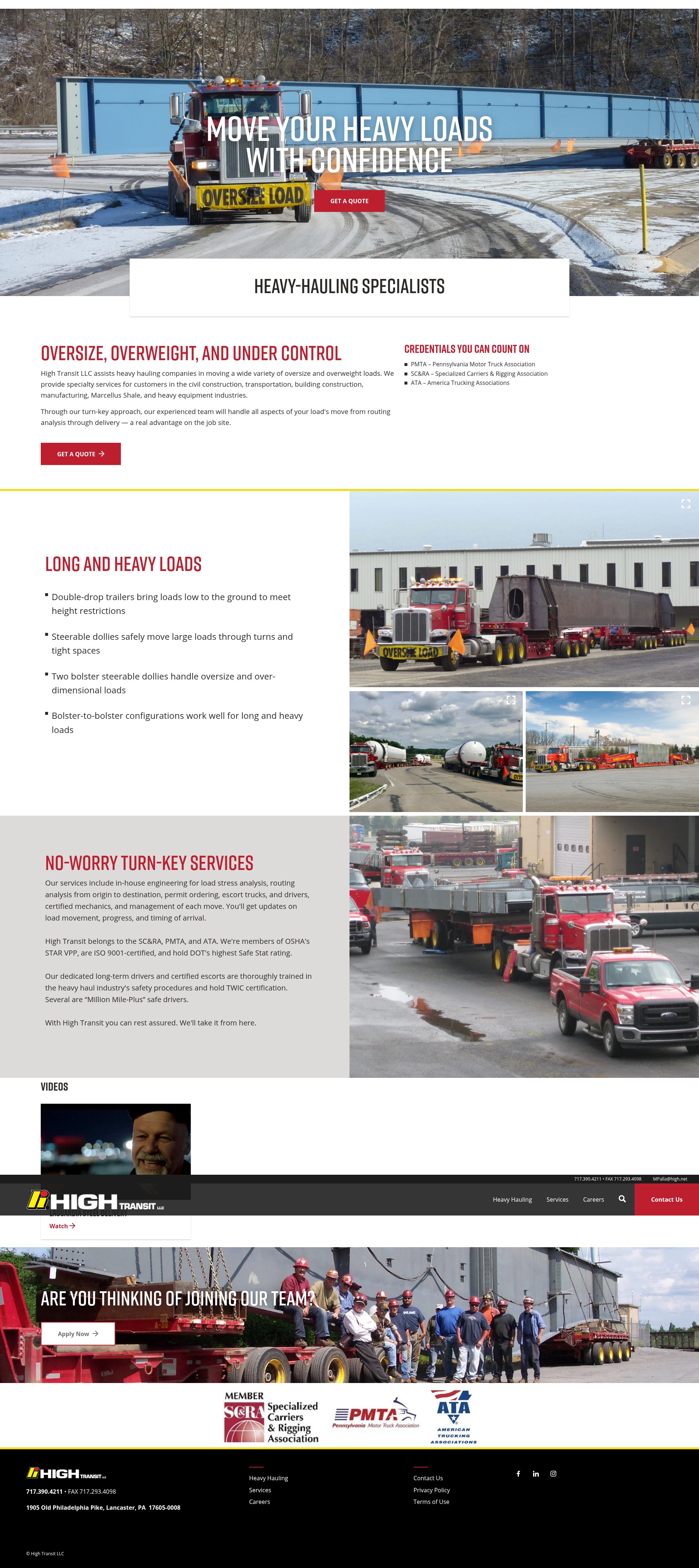 Screenshot of hightransit.com