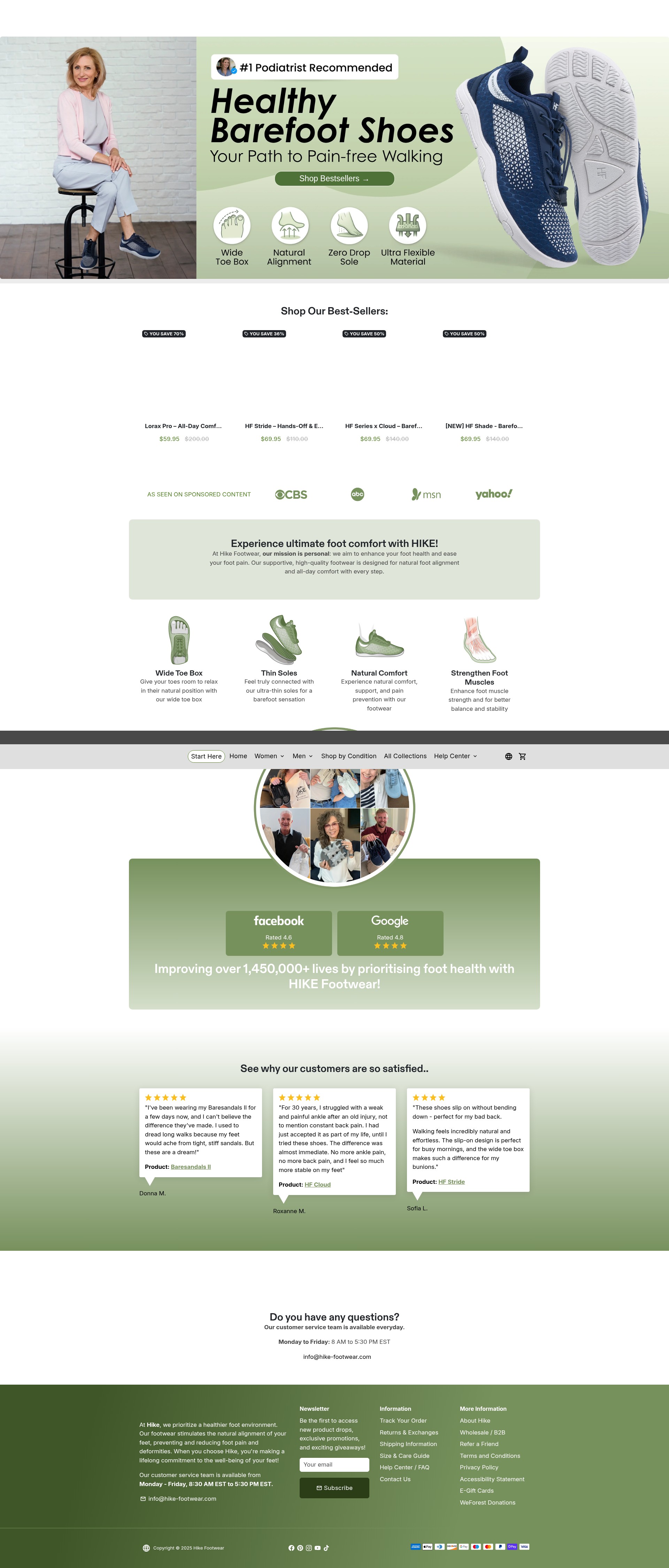 Screenshot of hike-footwear.com