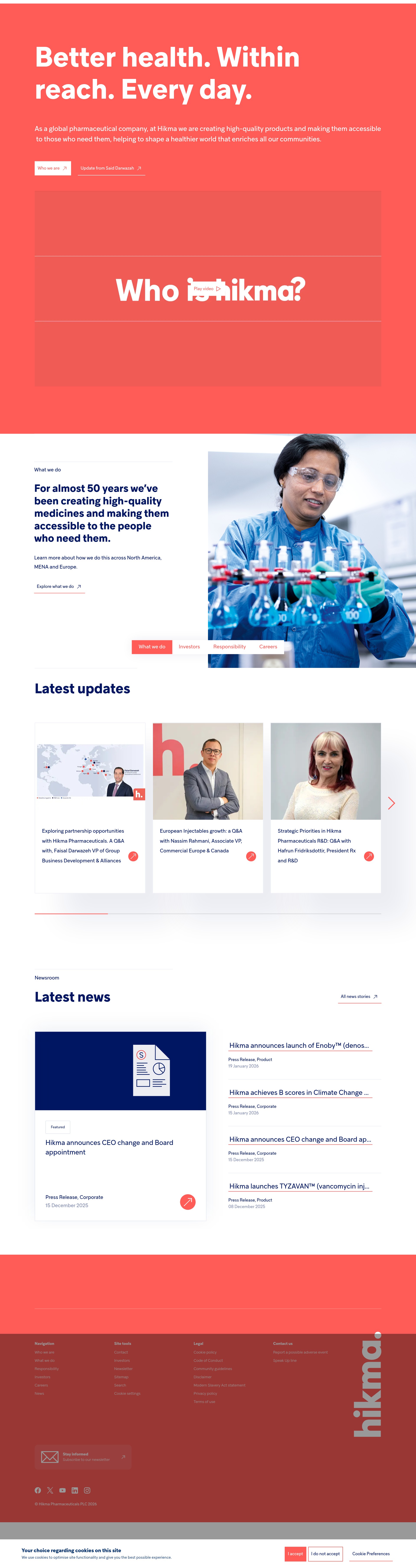 Screenshot of hikma.com