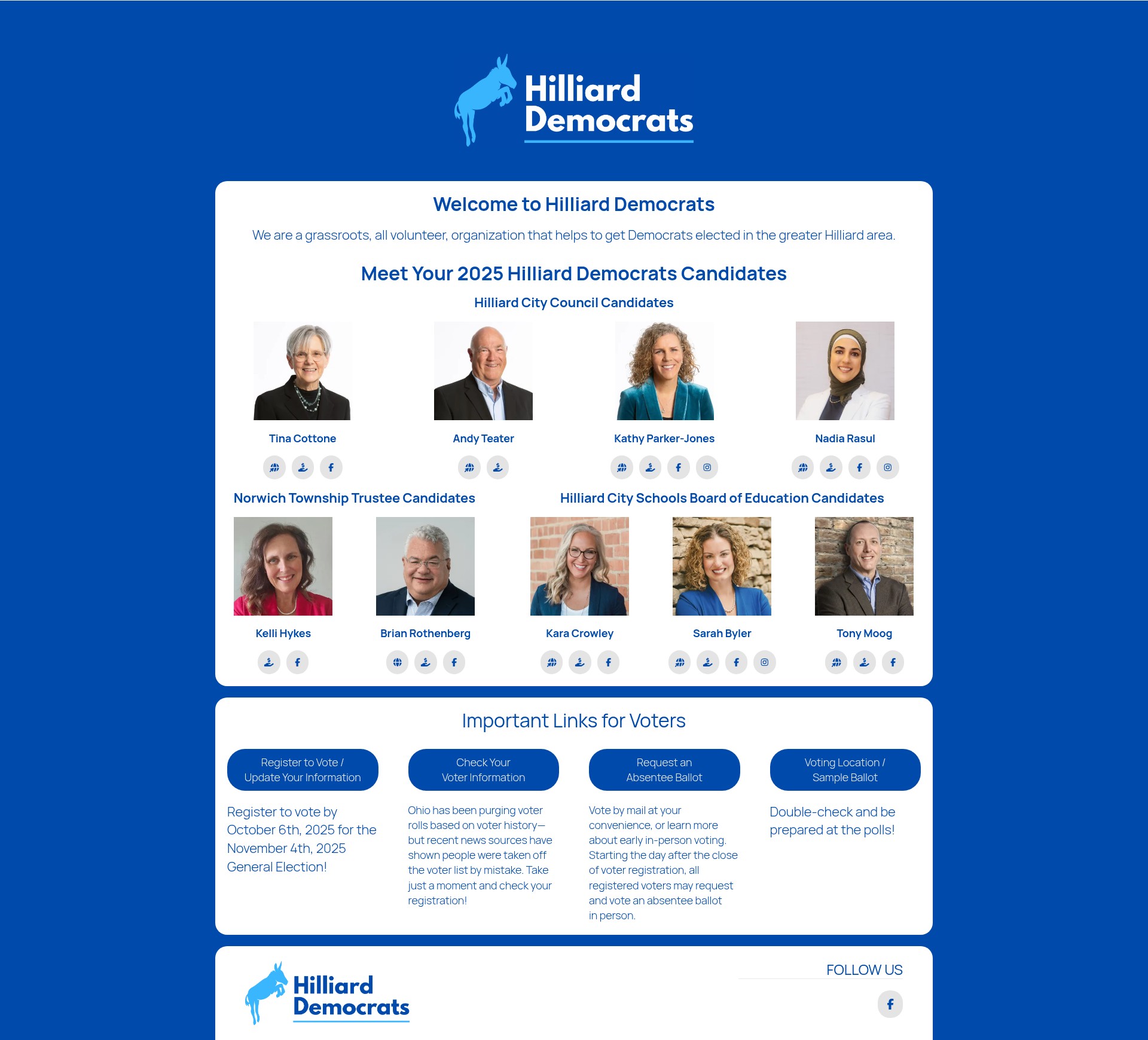 Screenshot of hilliarddemocrats.com