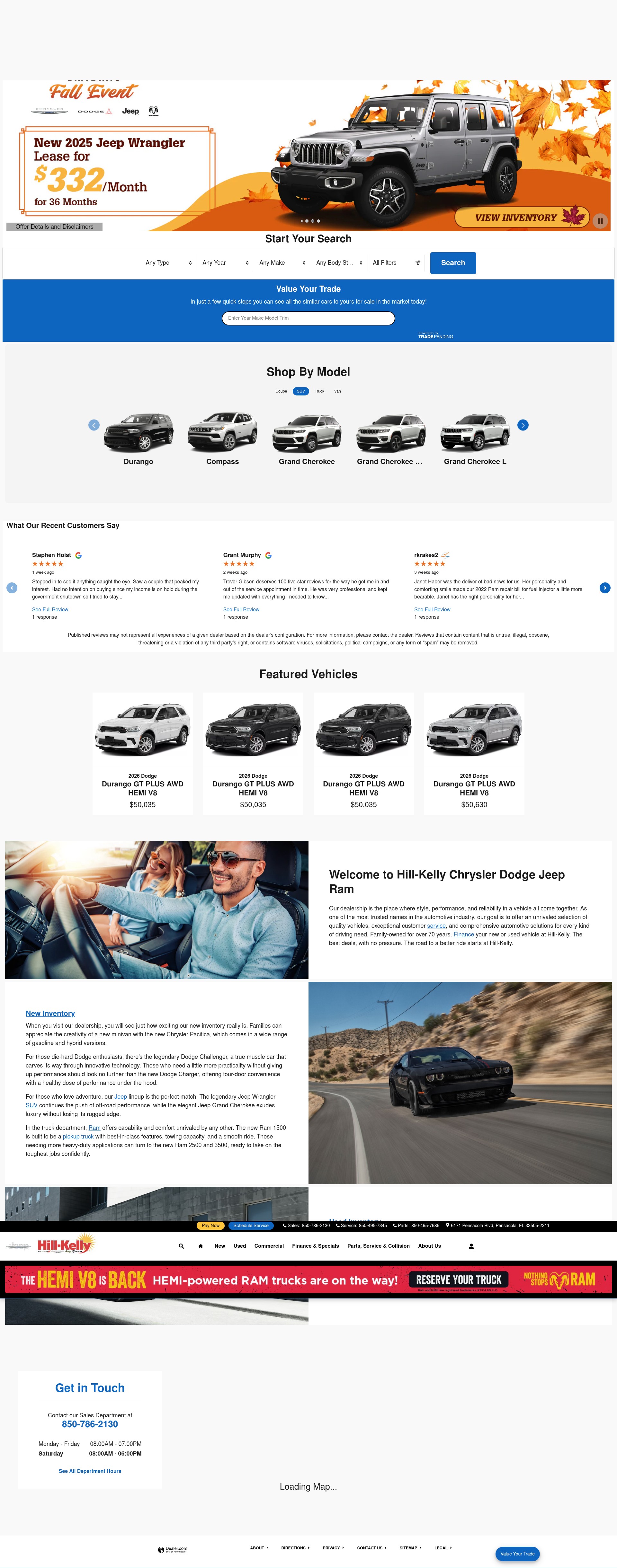 Screenshot of hillkellydodge.com