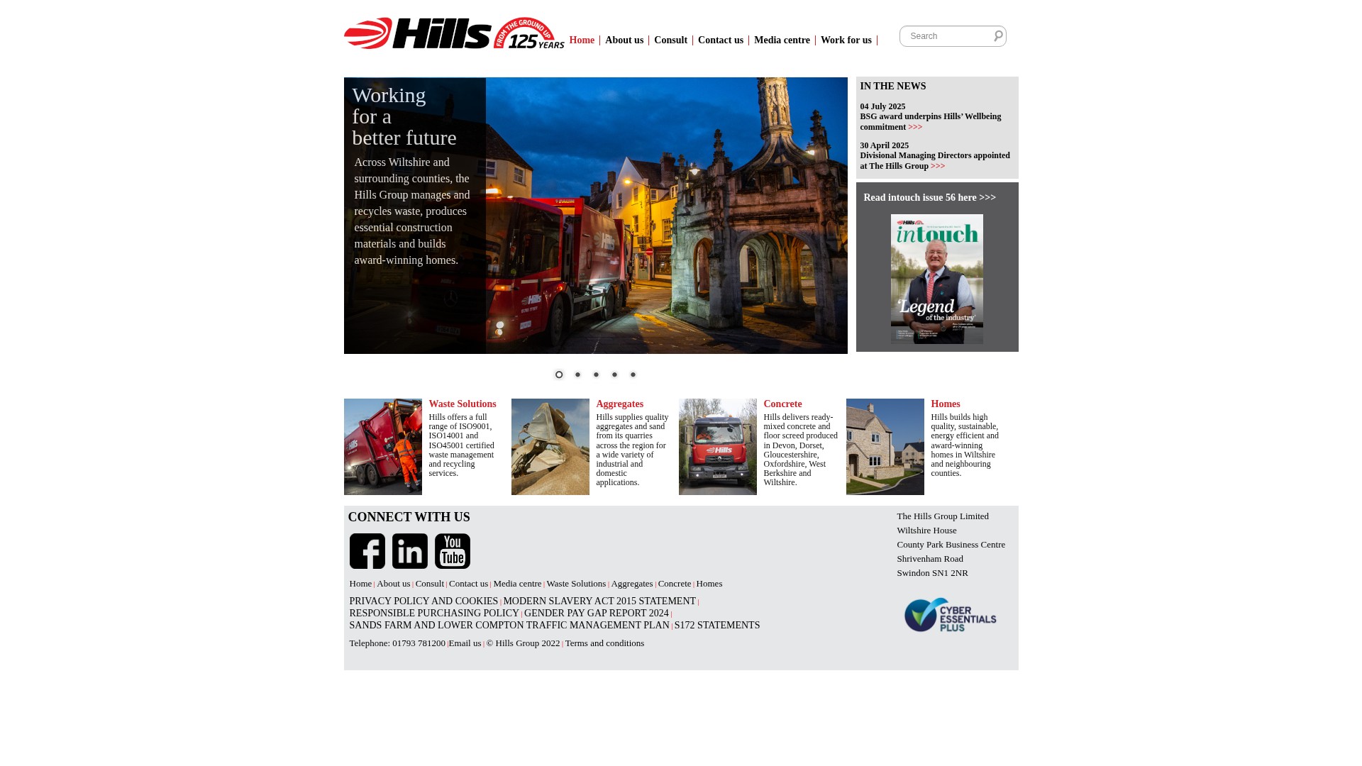 Screenshot of hills-group.co.uk