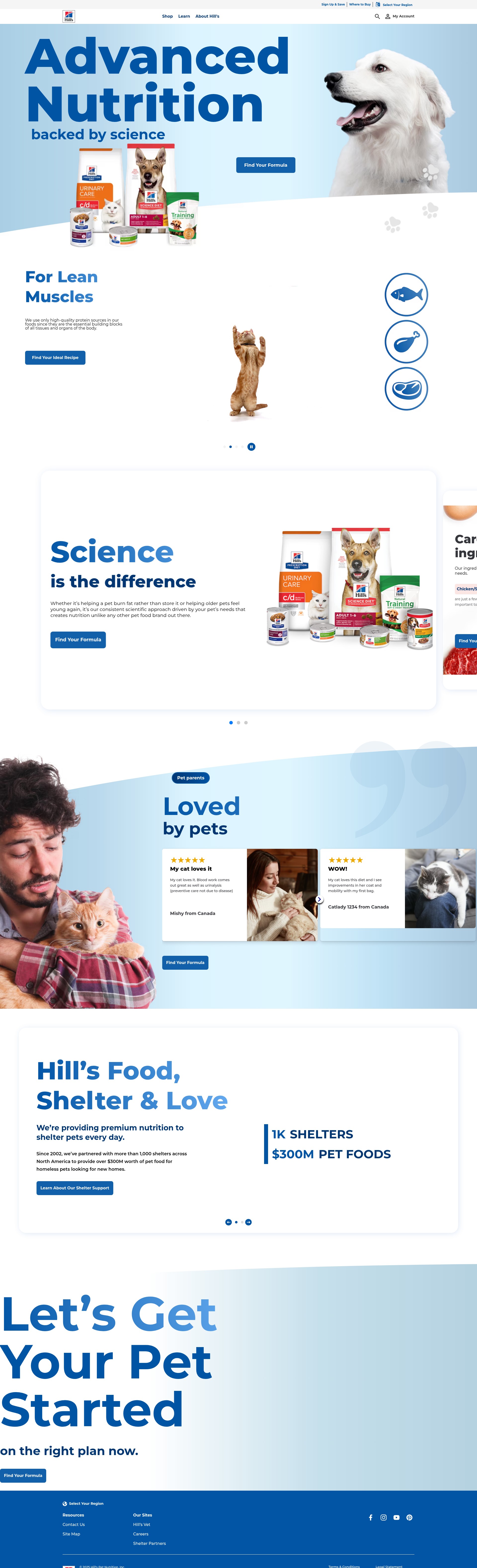 Screenshot of hillspet.ca