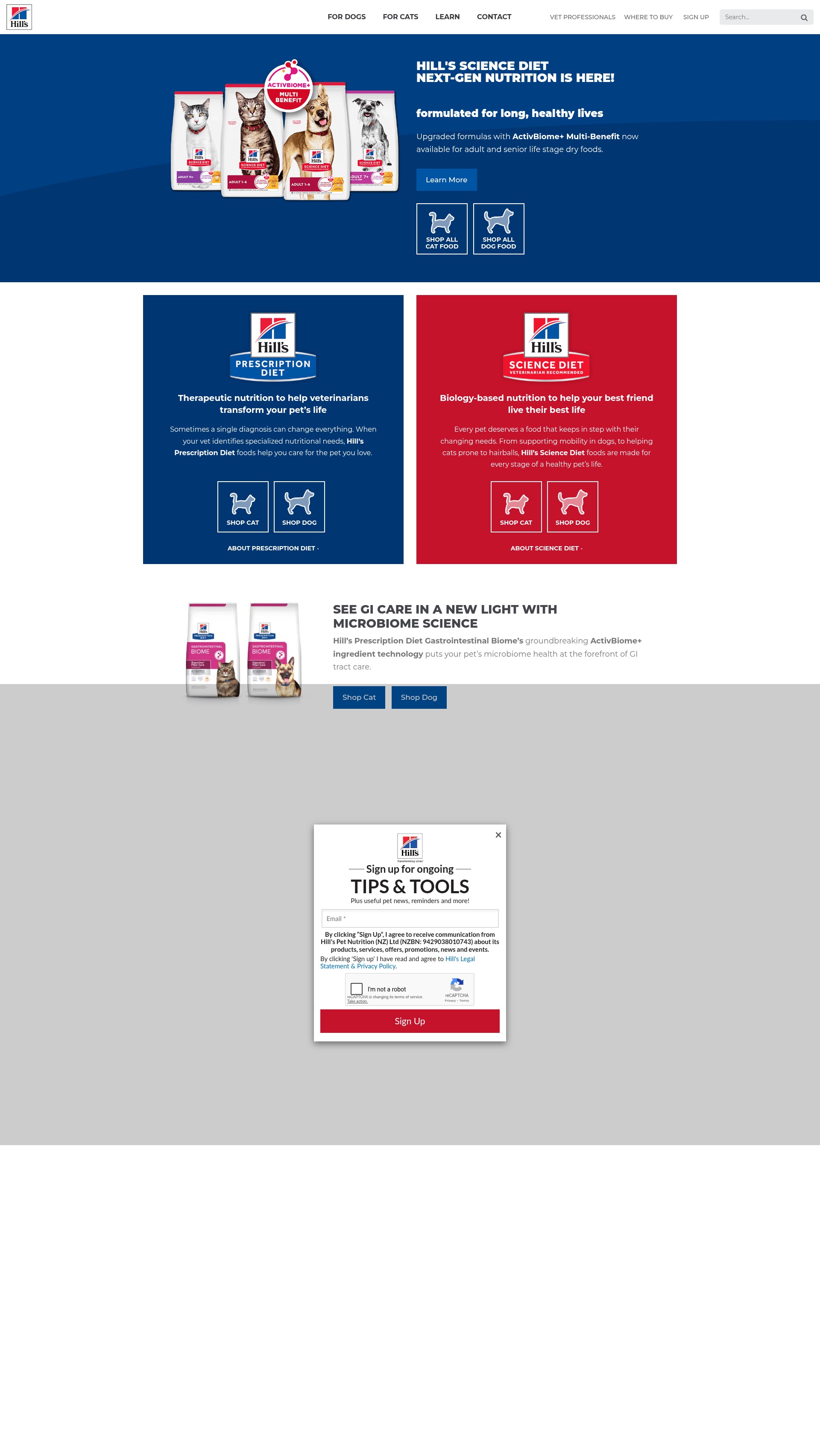 Screenshot of hillspet.co.nz