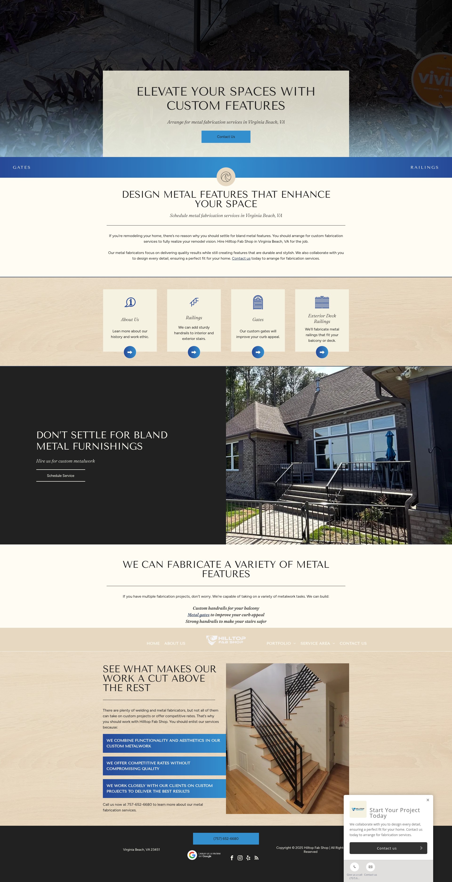 Screenshot of hilltopfabshopva.com