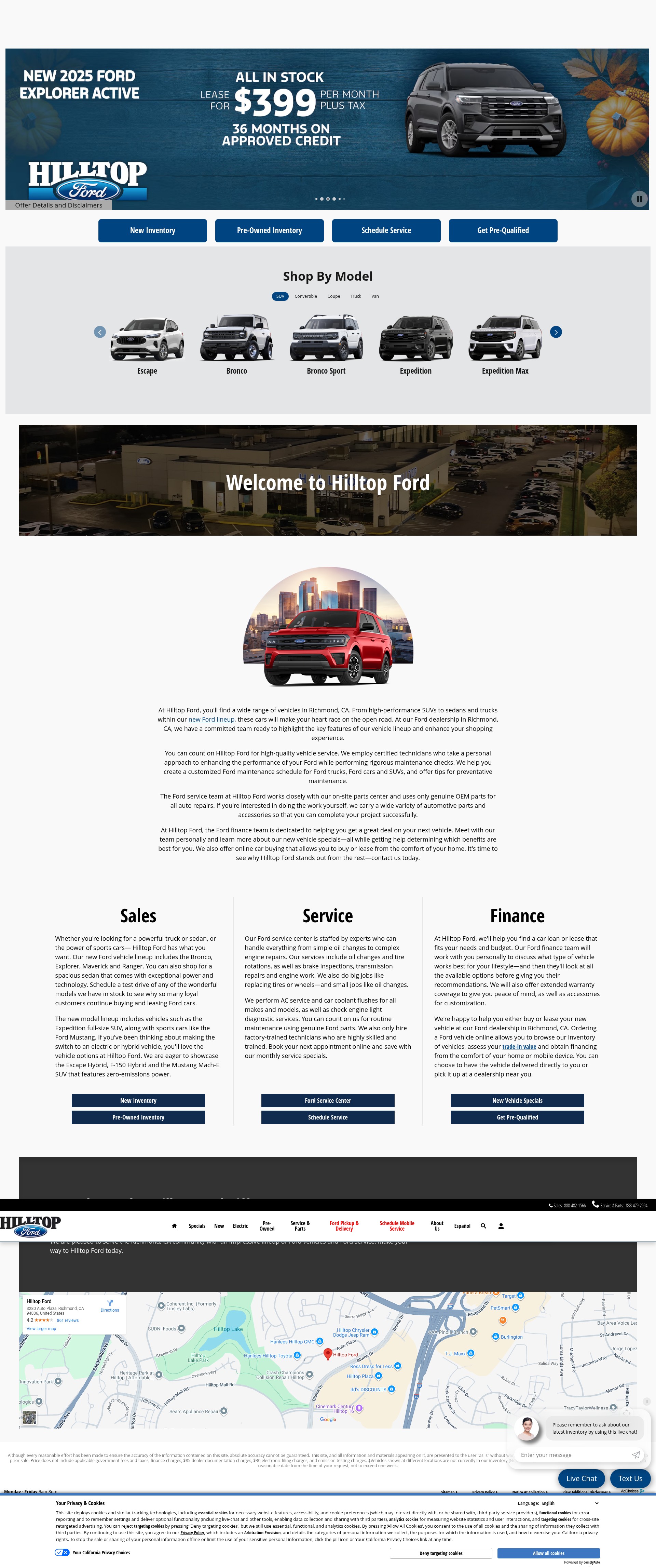 Screenshot of hilltopford.com
