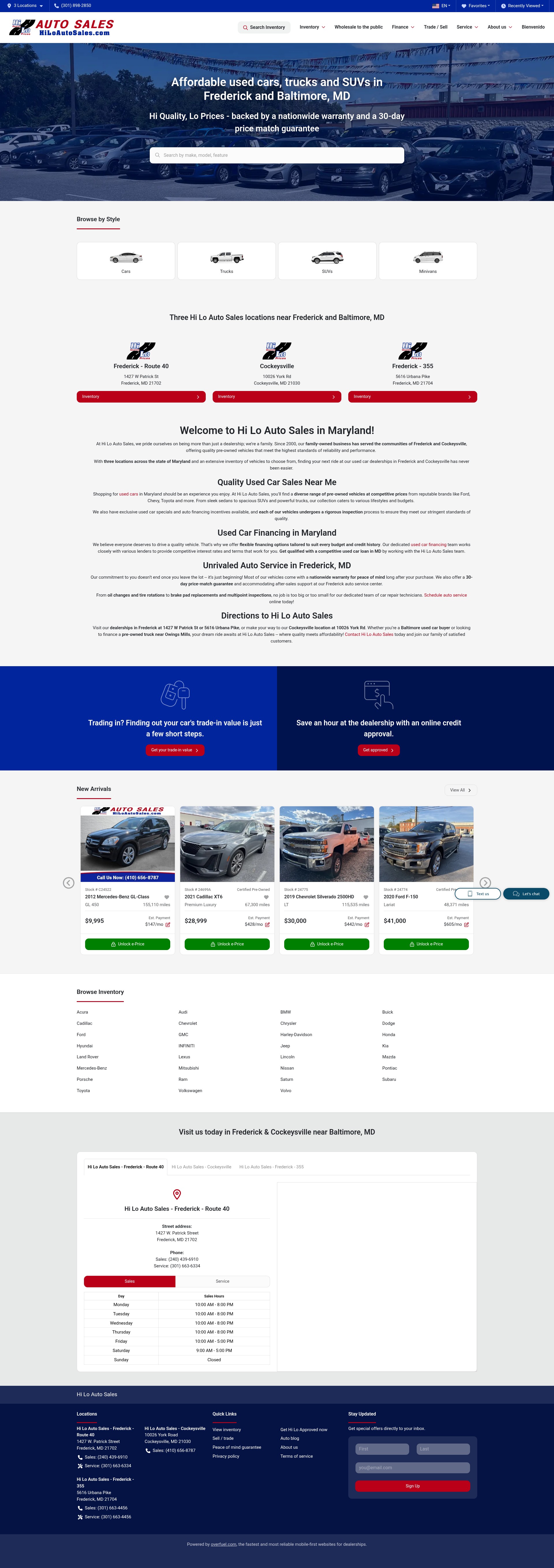 Screenshot of hiloautosales.com