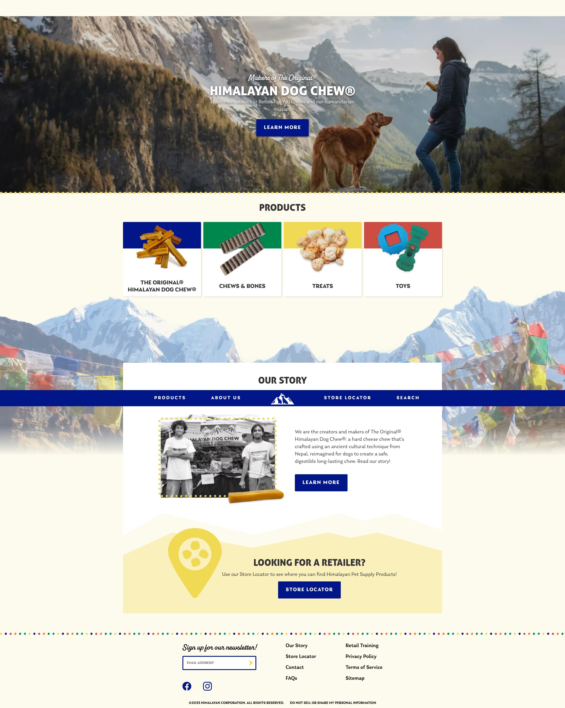 Screenshot of himalayan.pet