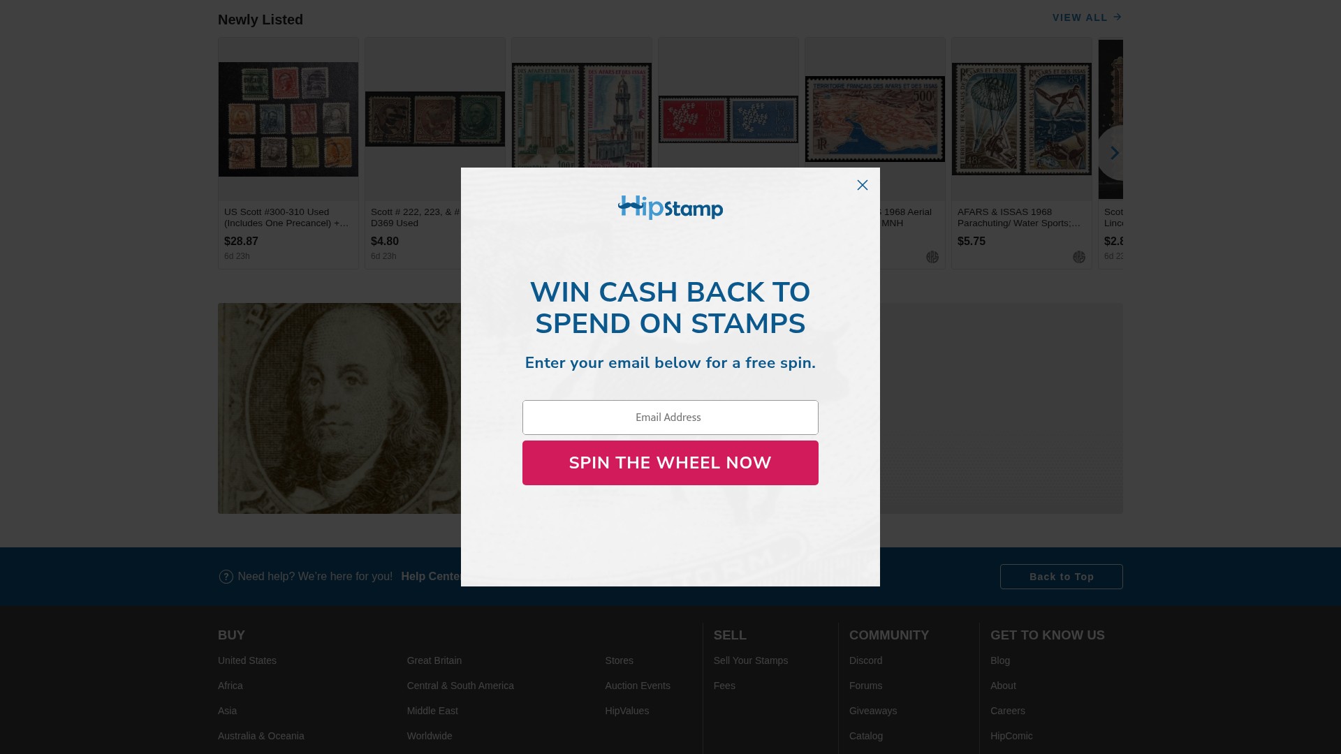 Screenshot of hipstamp.com