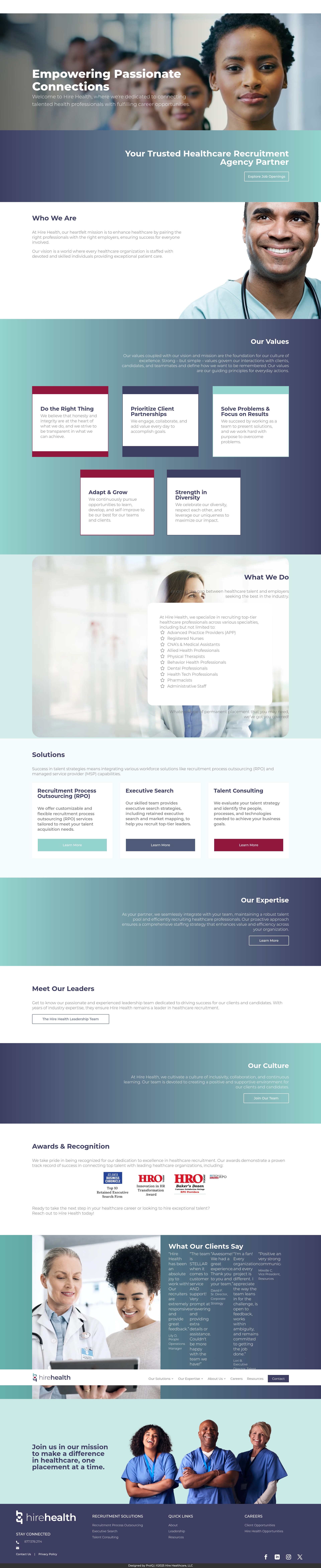 Screenshot of hirehealth.care