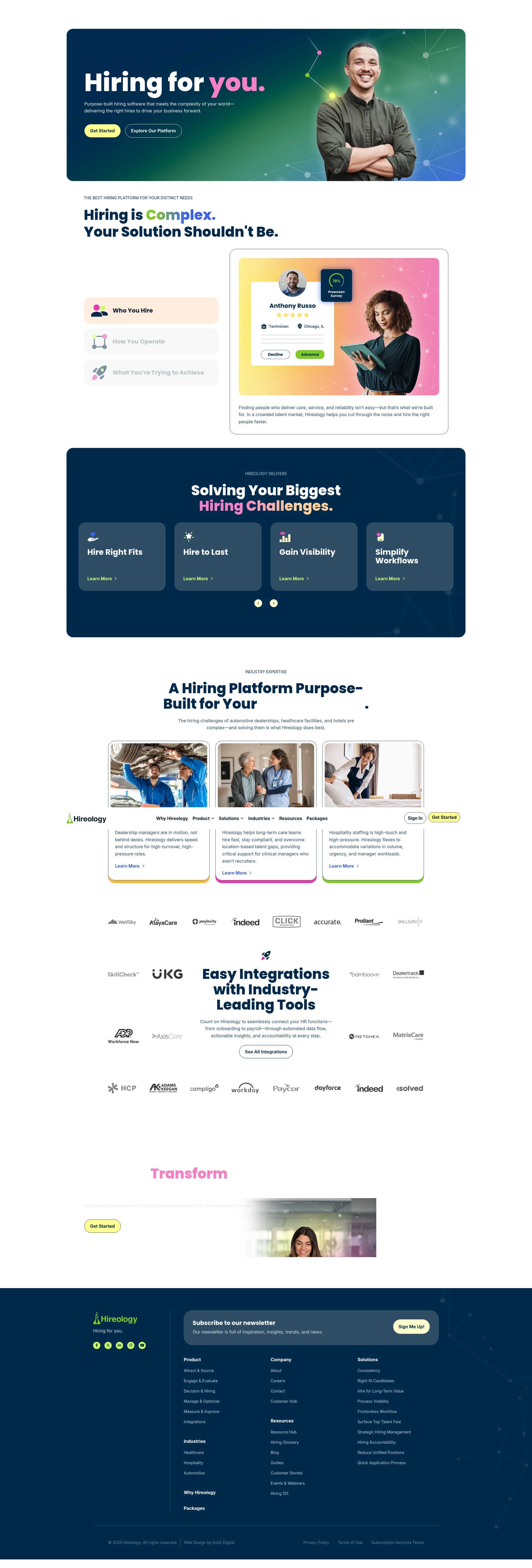 Screenshot of hireology.com