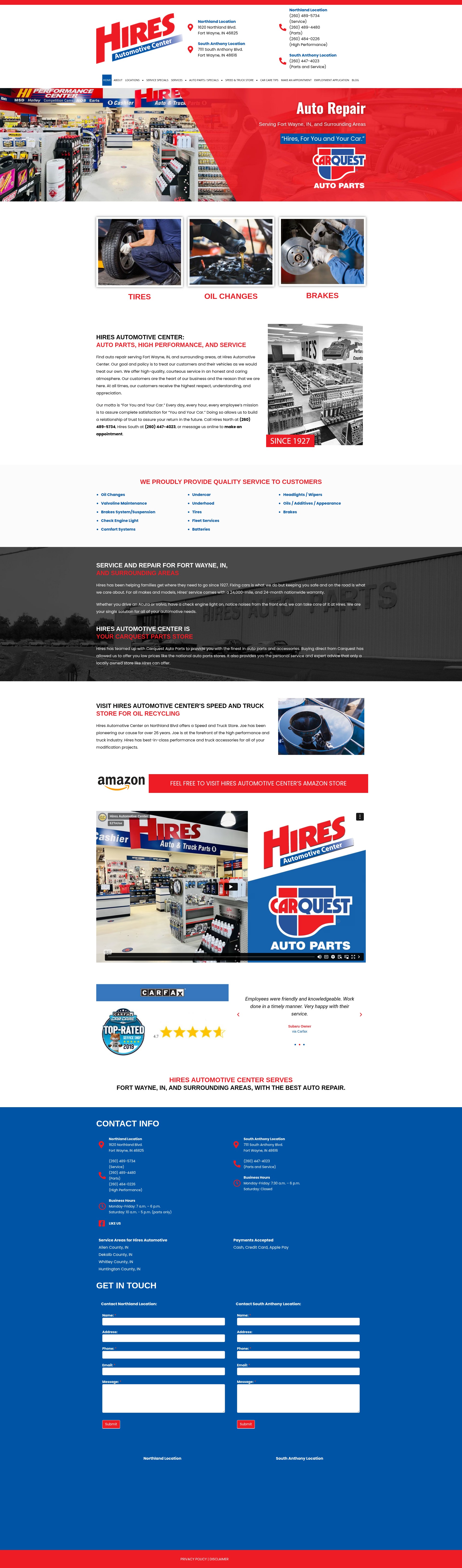 Screenshot of hiresautomotive.com