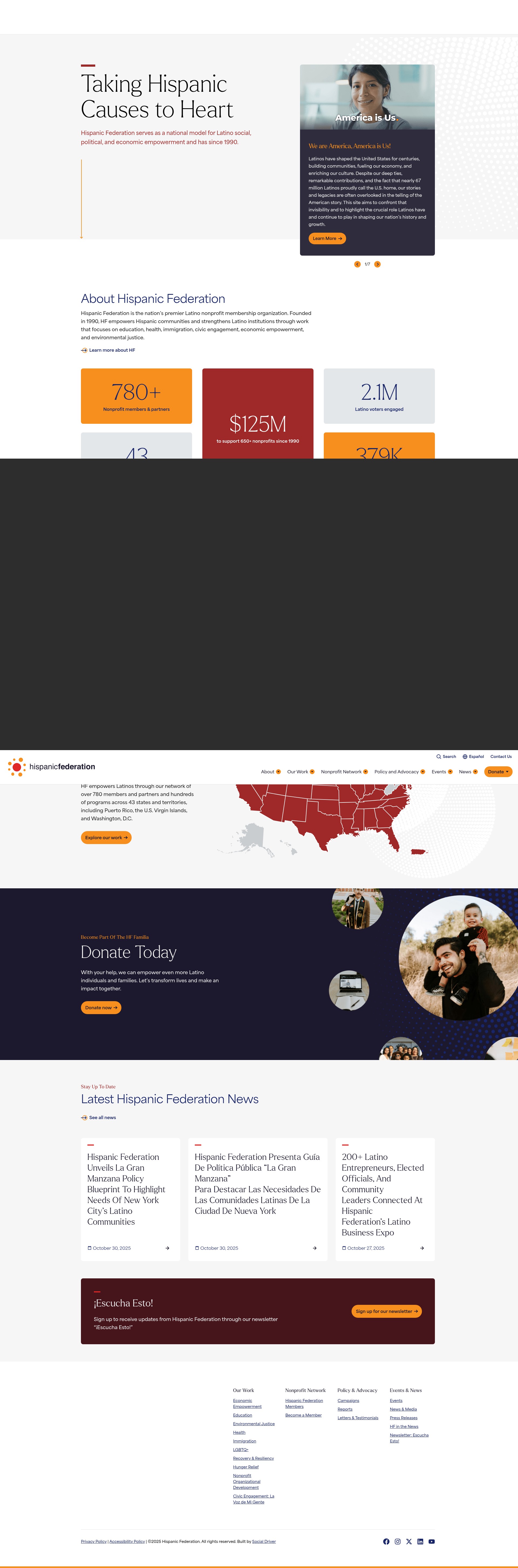 Screenshot of hispanicfederation.org