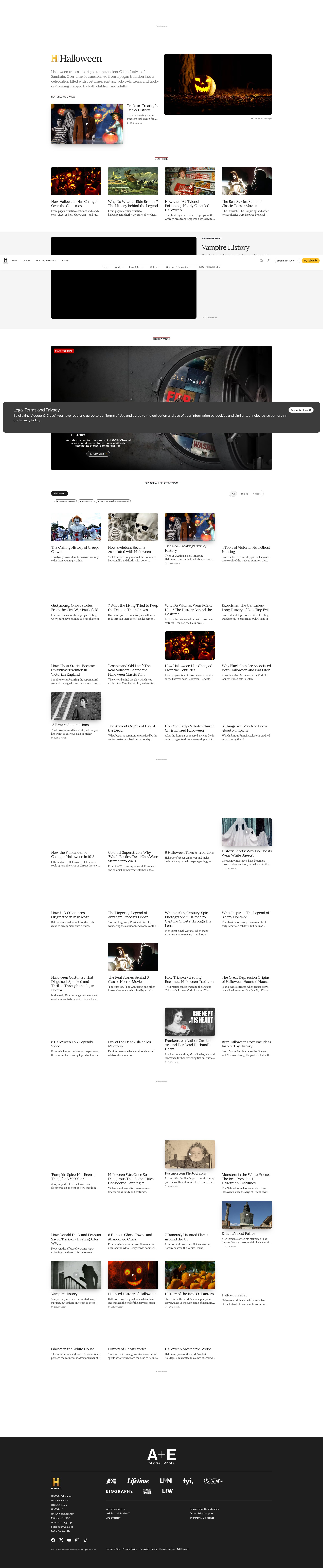 Screenshot of history.com